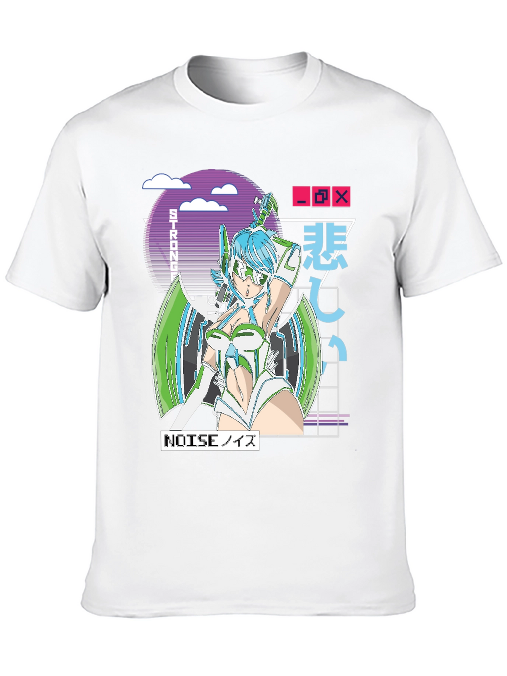 Anime Cyberpunk Graphic T-Shirt
