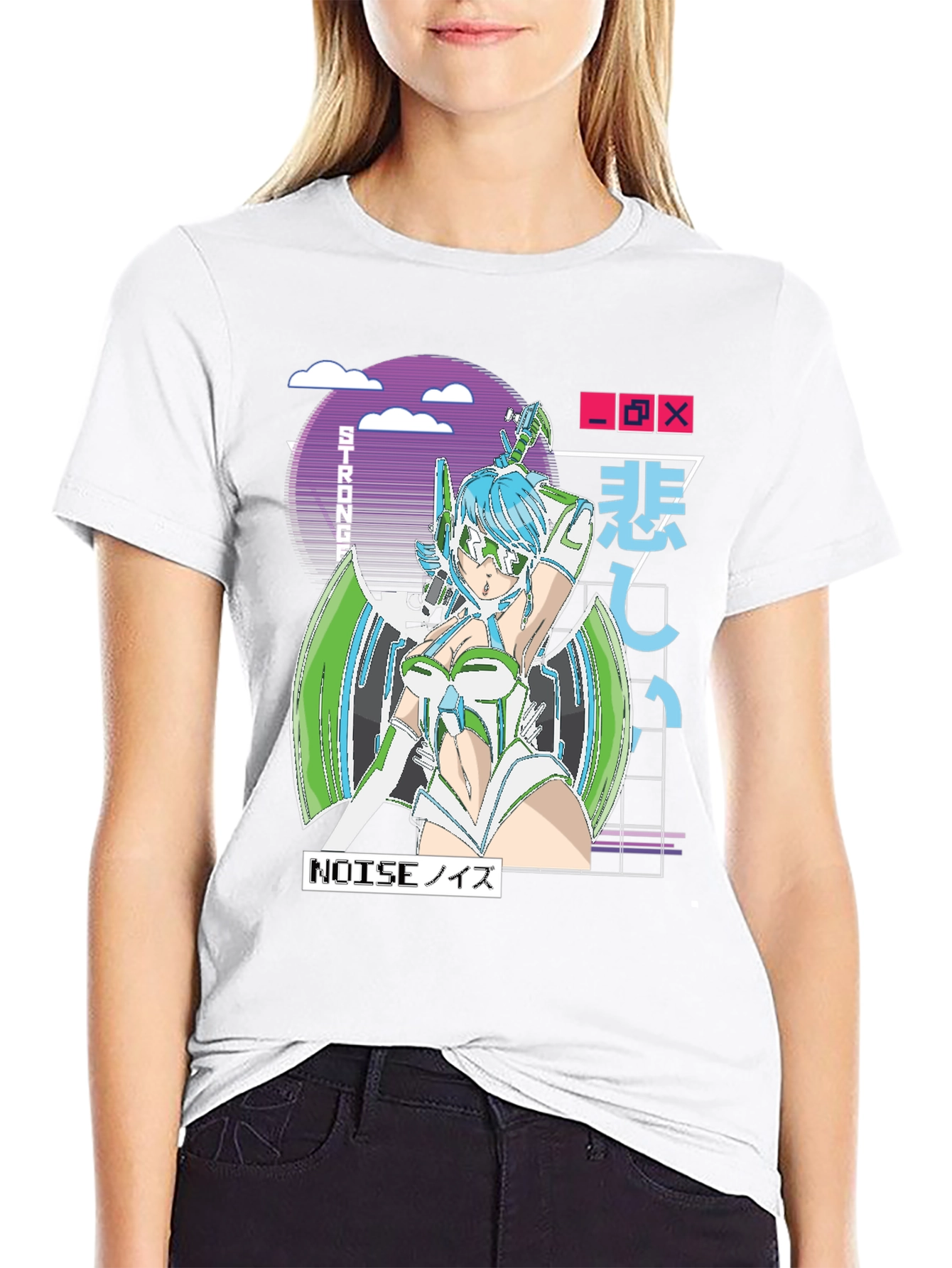 Anime Cyberpunk Graphic T-Shirt