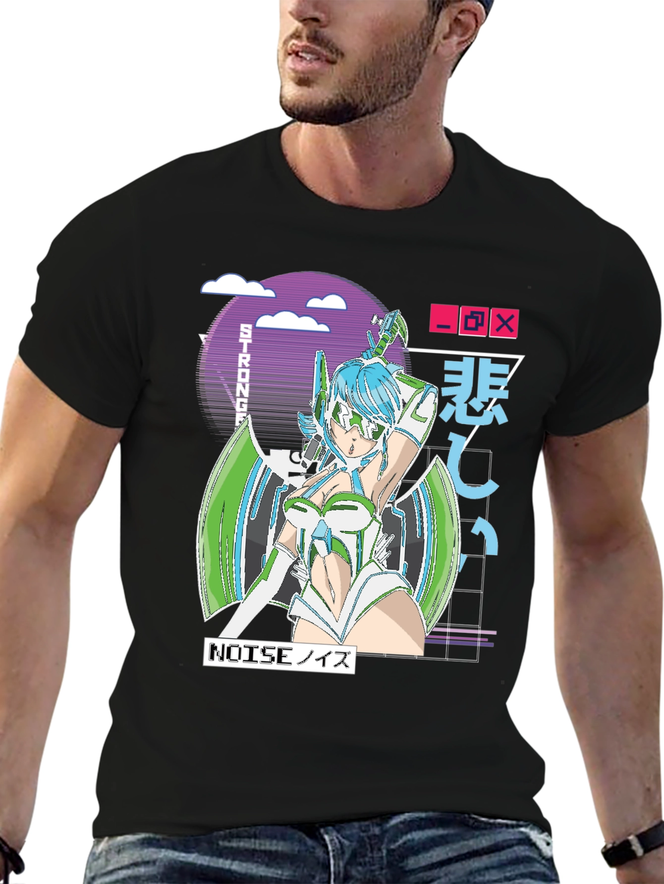 Anime Cyberpunk Graphic T-Shirt