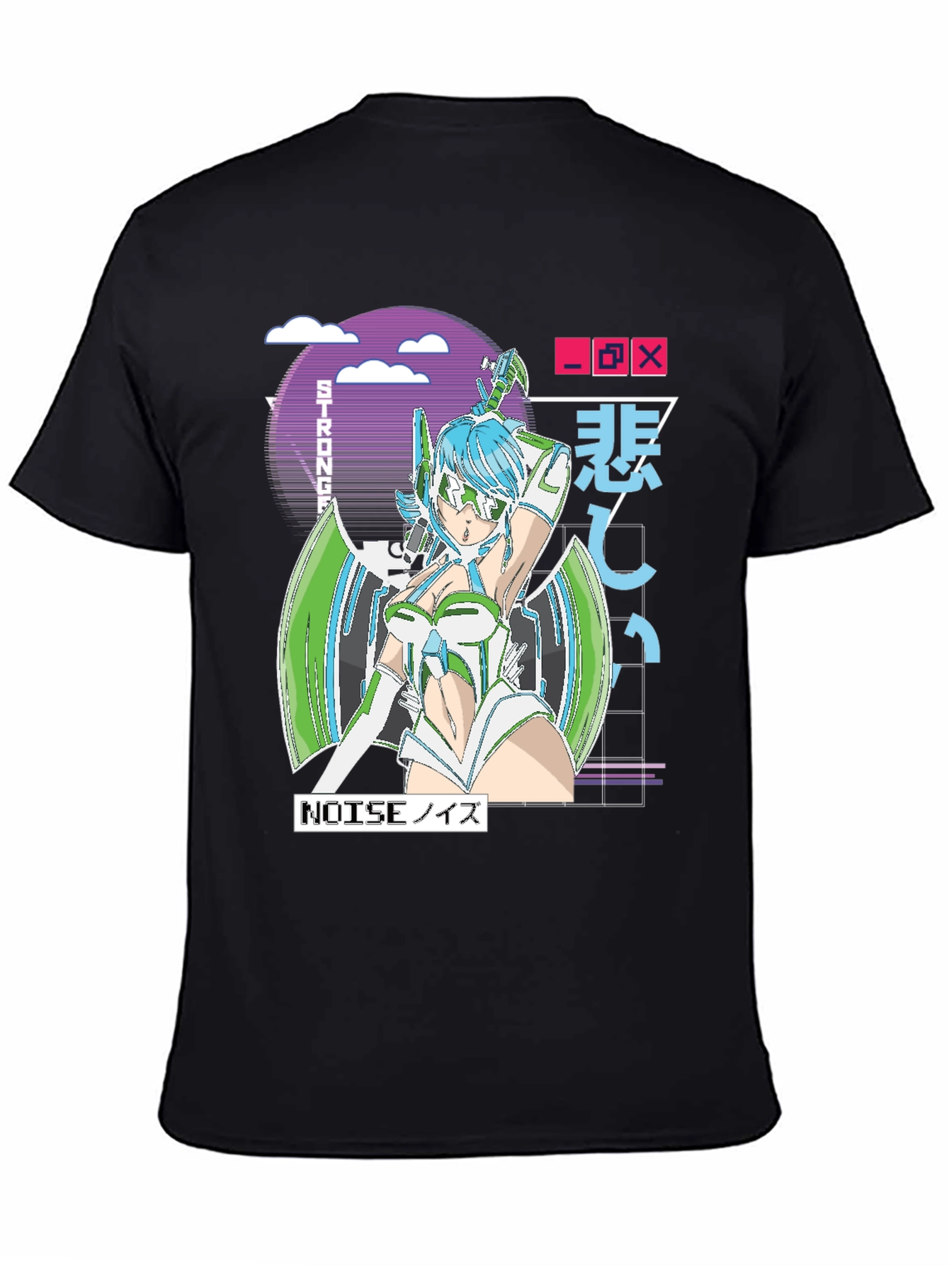 Anime Cyberpunk Graphic T-Shirt