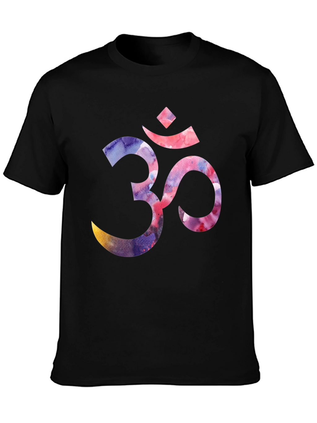 Om Symbol Graphic T-Shirt - Black Crew Neck Tee