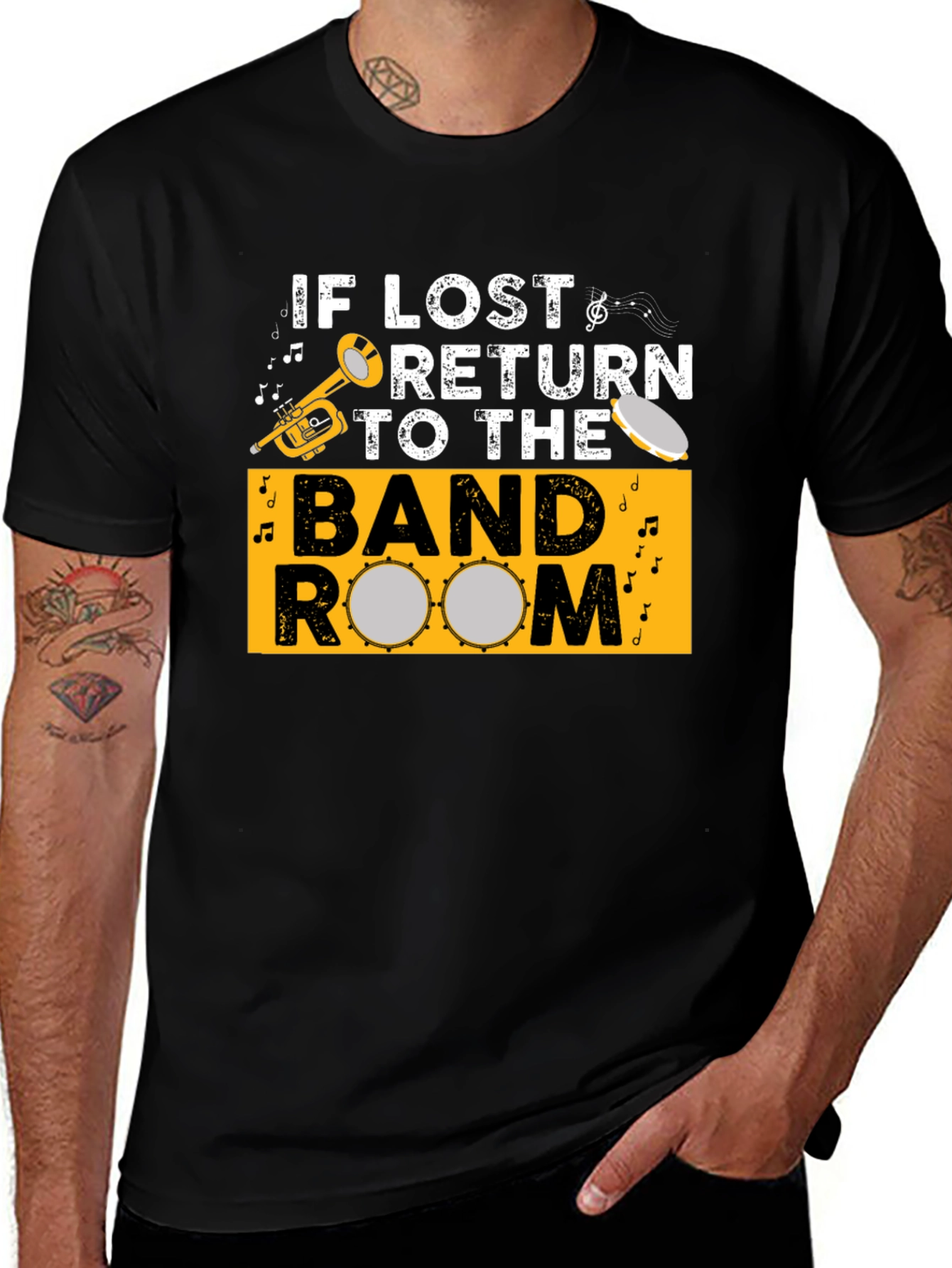 If Lost Return to Band Room Black T-Shirt