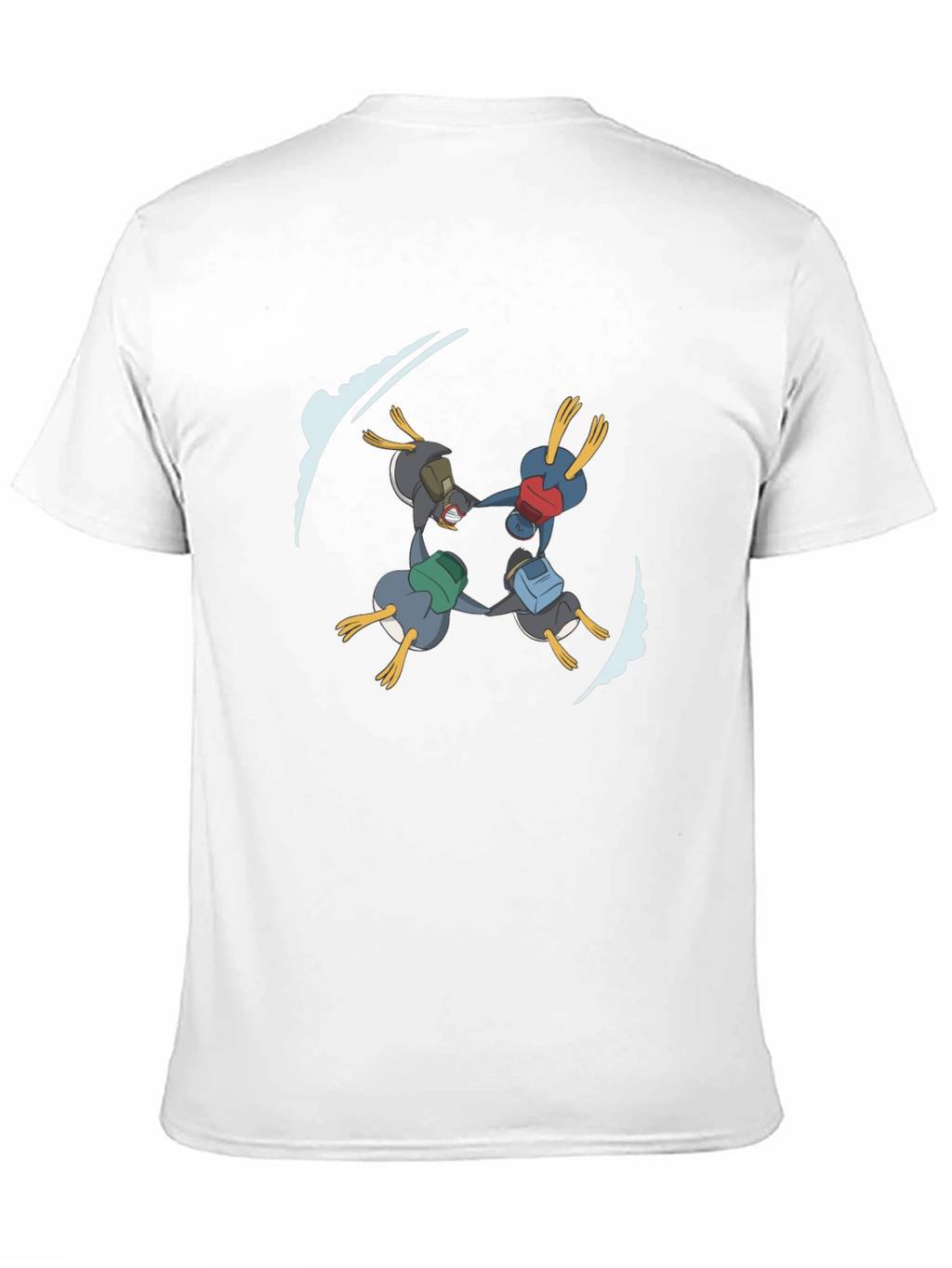 Penguin Skydive T-Shirt - Black Cotton Tee