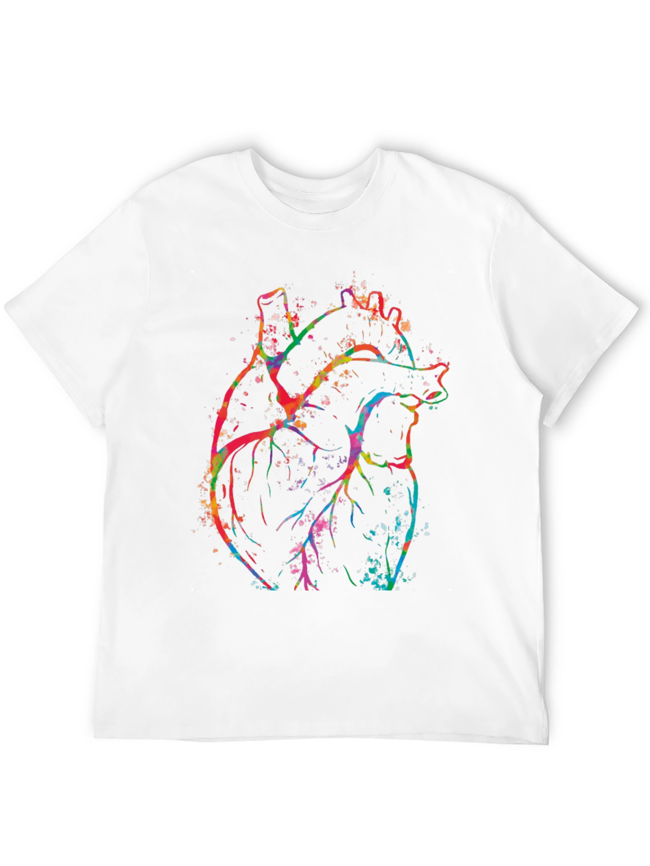 Vibrant Heart Graphic Black T-Shirt