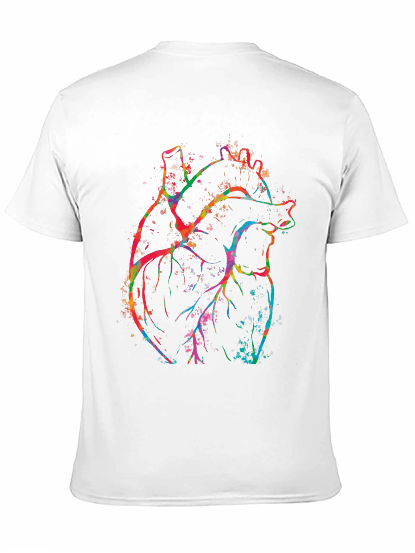 Vibrant Heart Graphic Black T-Shirt