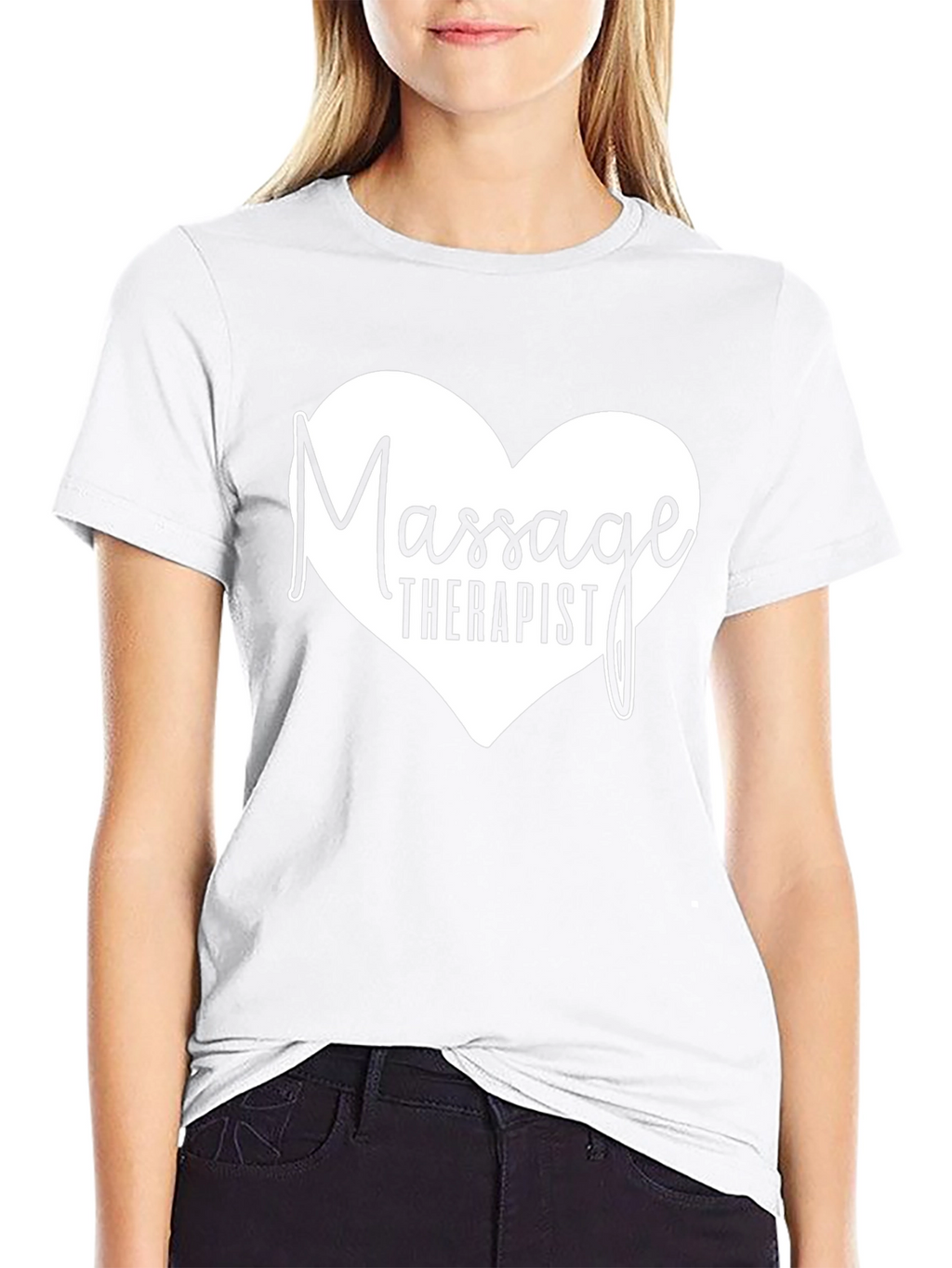 Massage Therapist Heart Graphic T-Shirt
