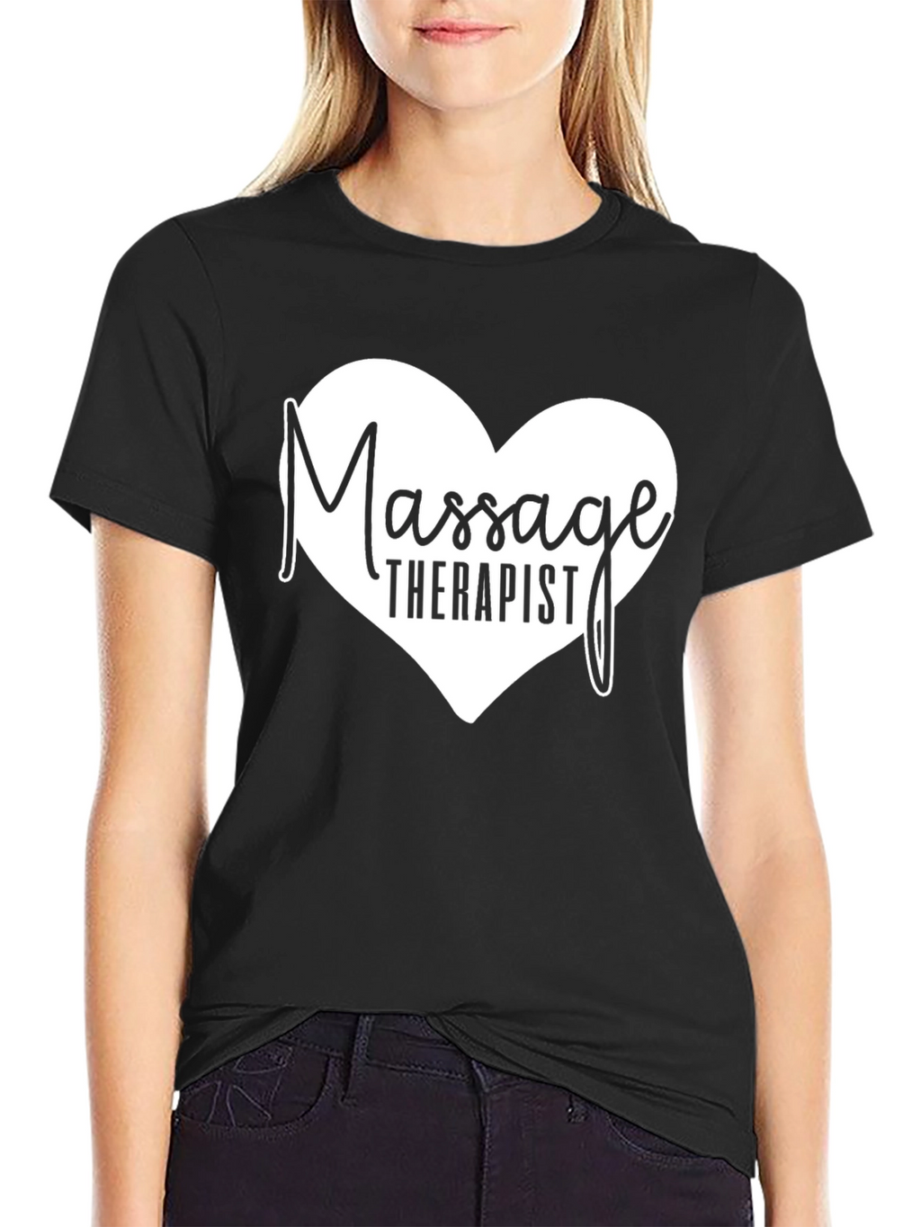 Massage Therapist Heart Graphic T-Shirt