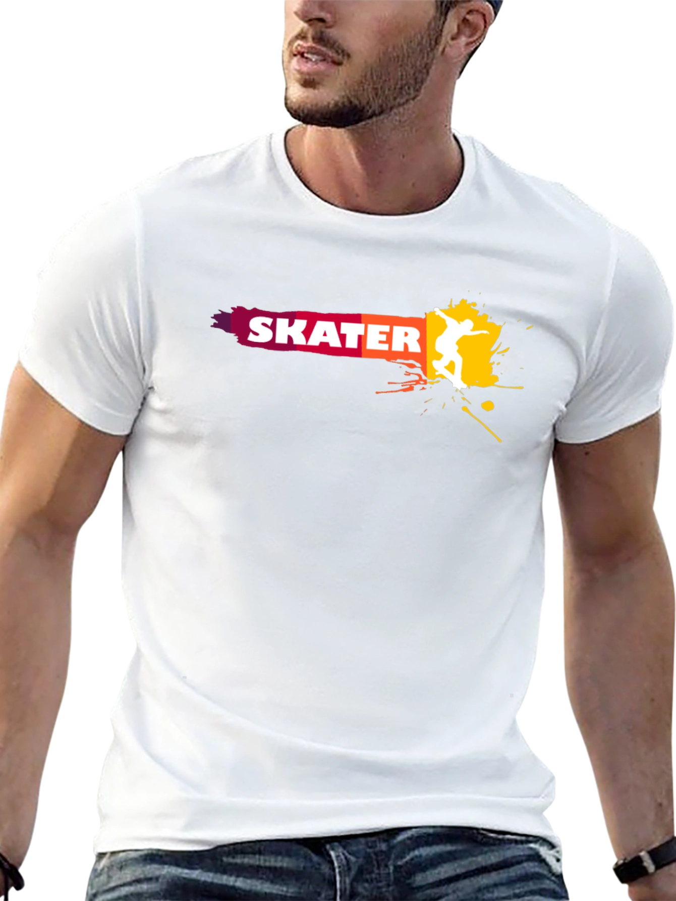 Skater Graphic T-Shirt - Bold Design