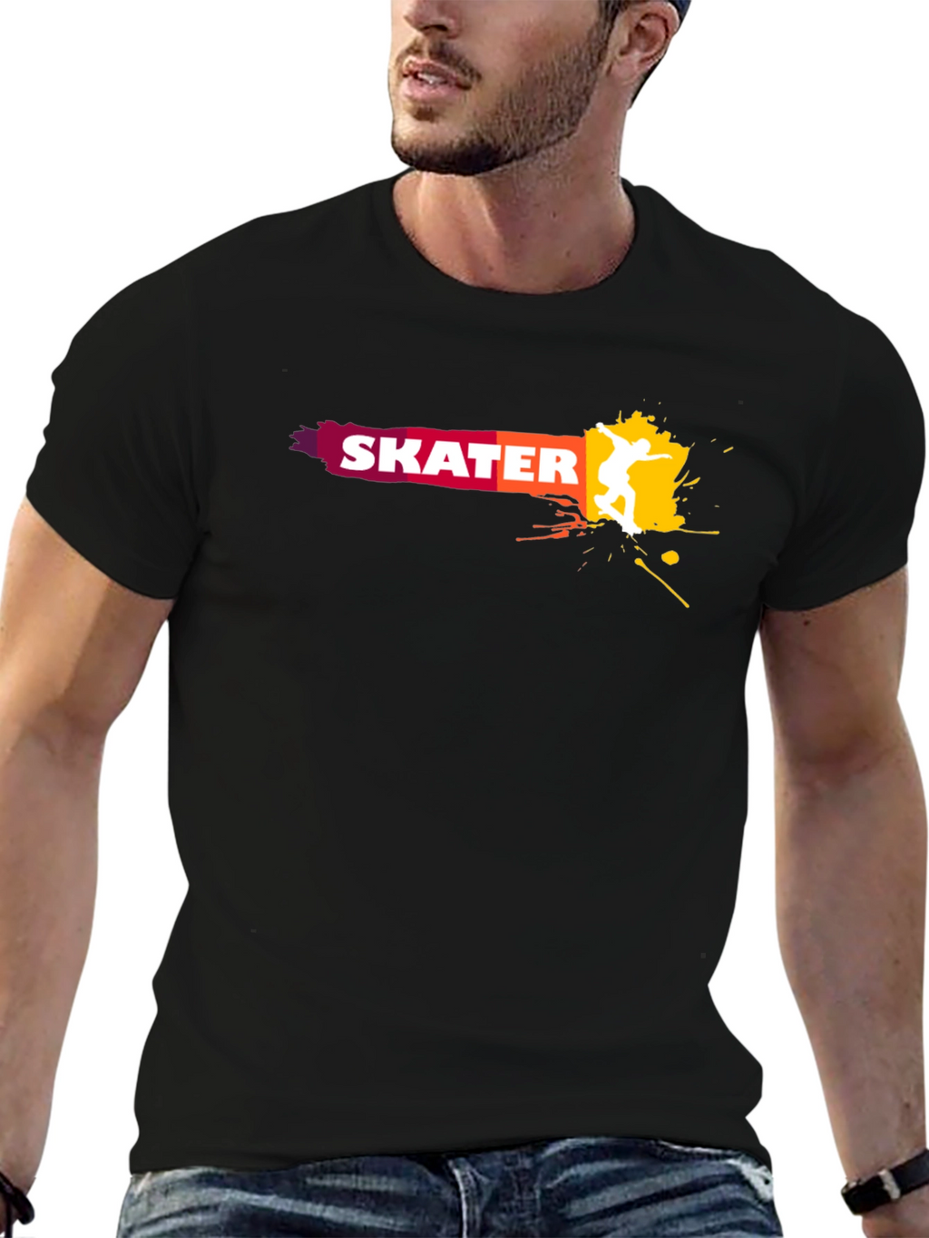 Skater Graphic T-Shirt - Bold Design