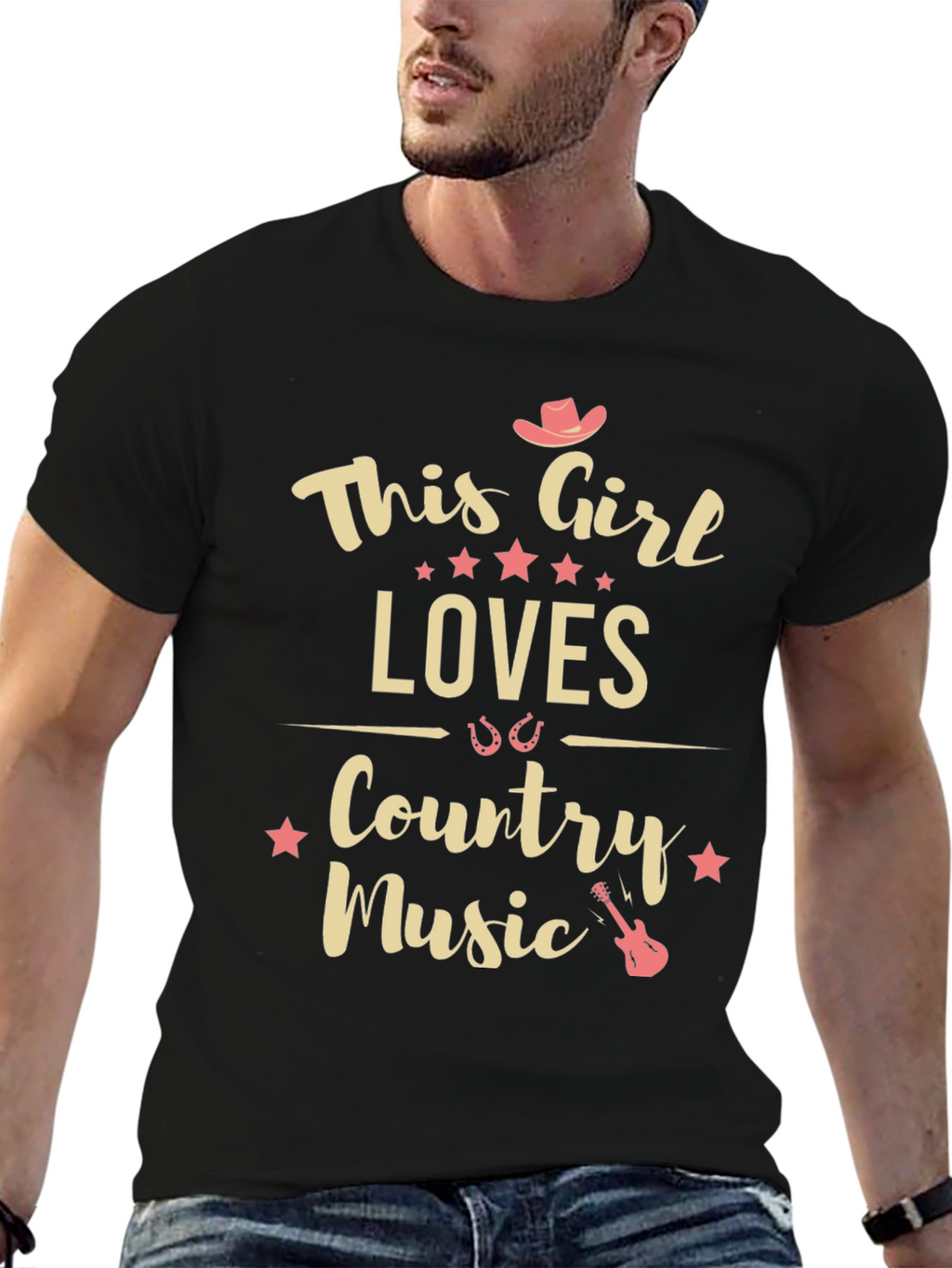 This Girl Loves Country Music Graphic Tee