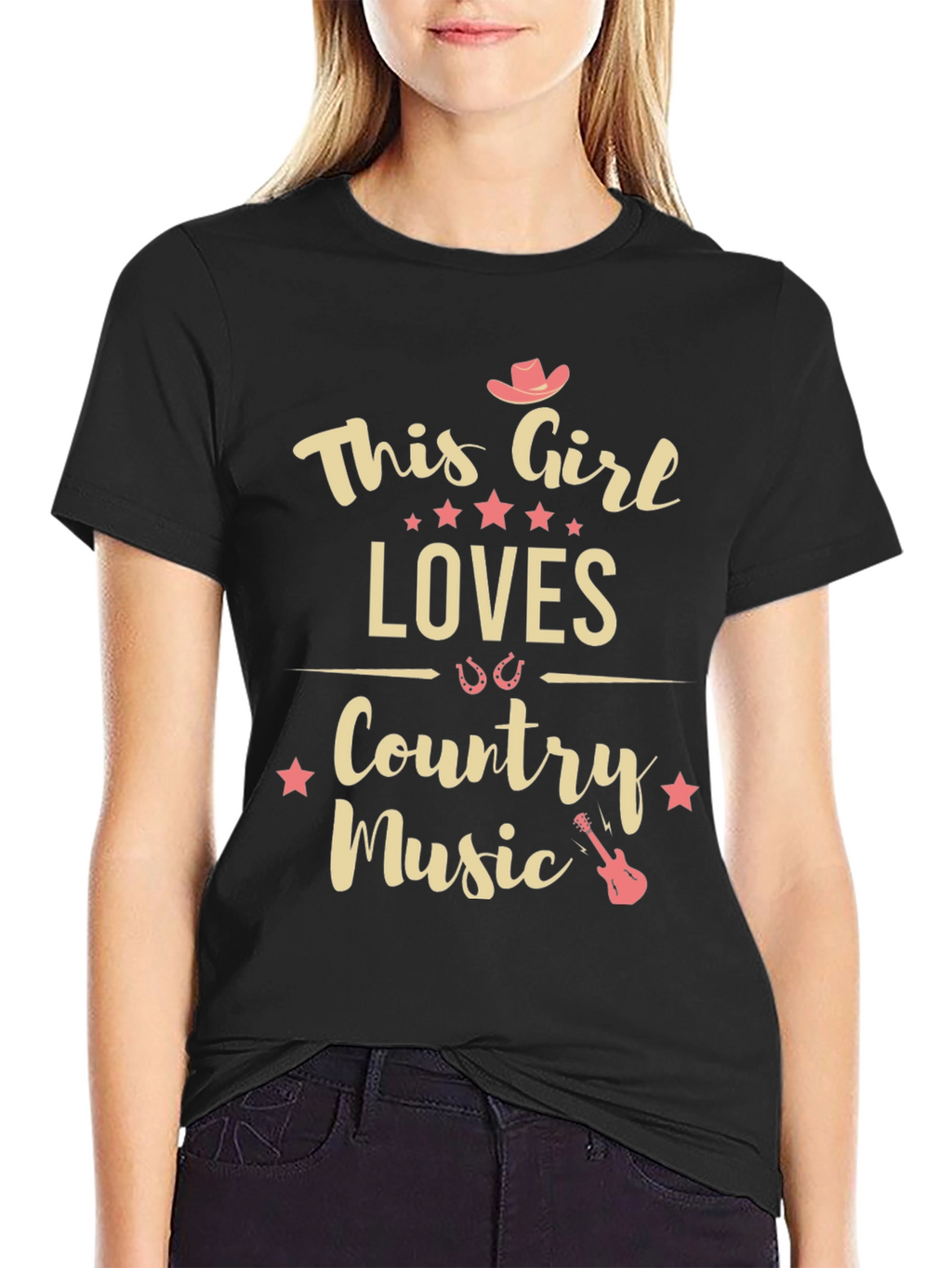 This Girl Loves Country Music Graphic Tee