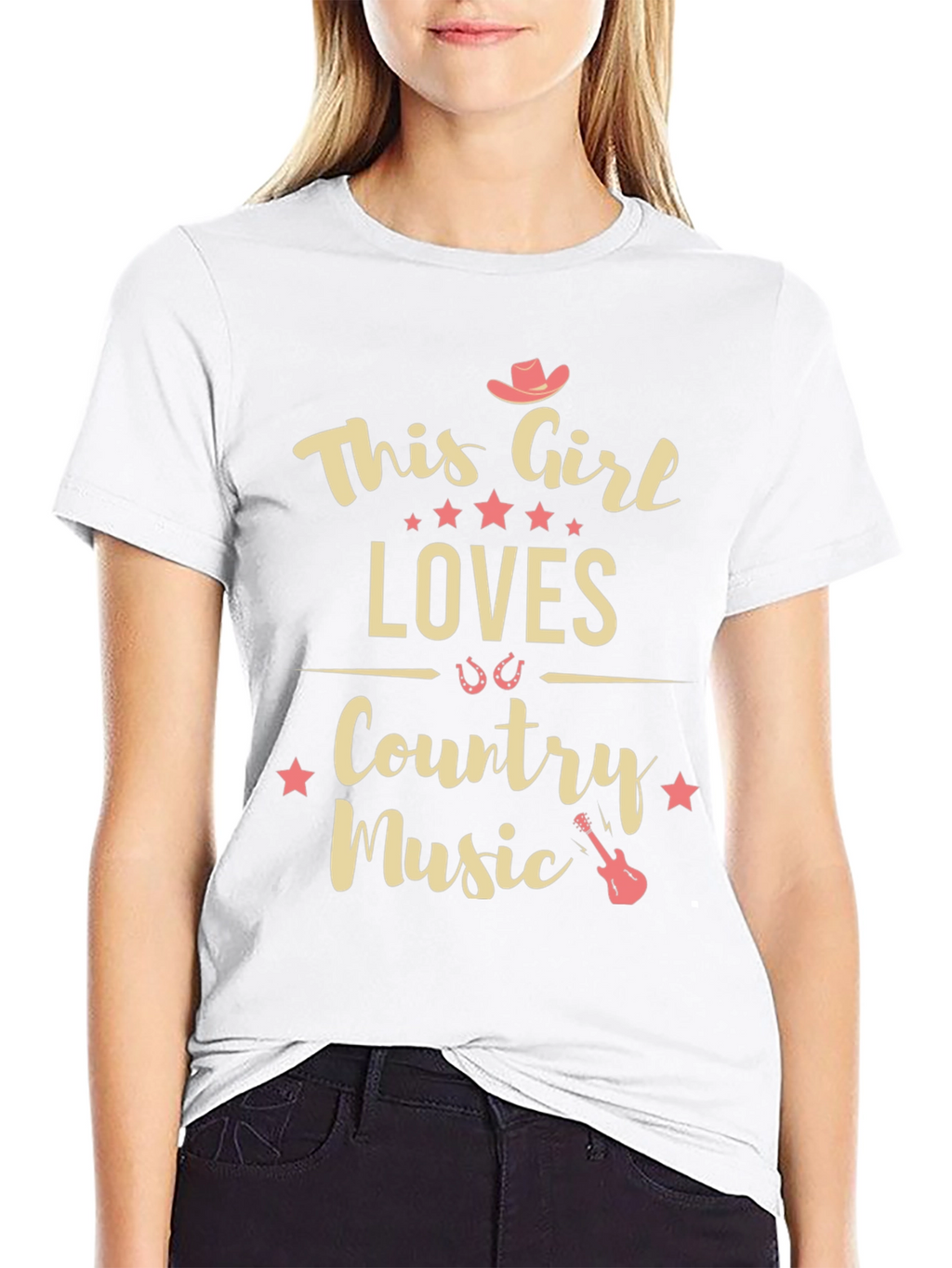 This Girl Loves Country Music Graphic Tee