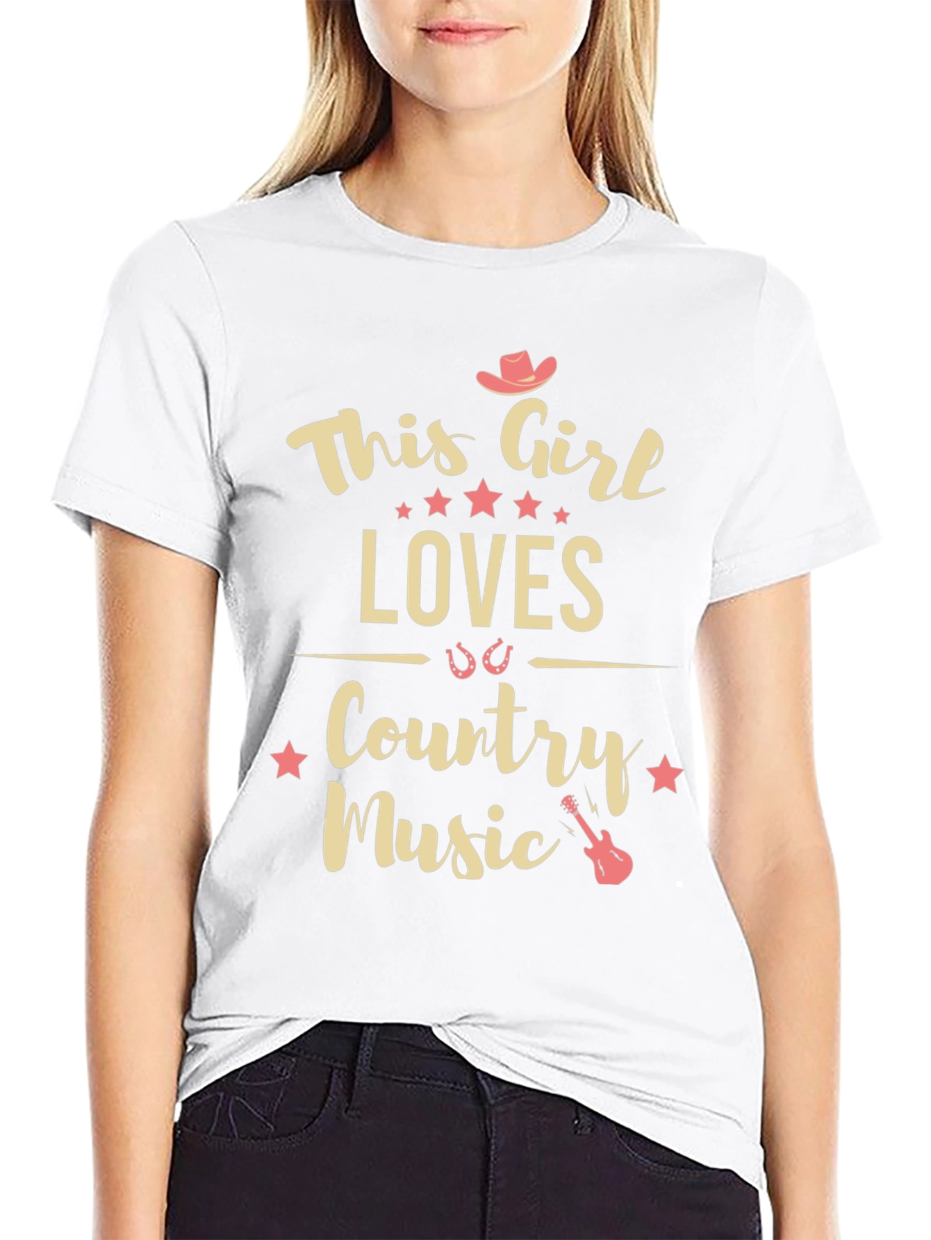 This Girl Loves Country Music Graphic Tee