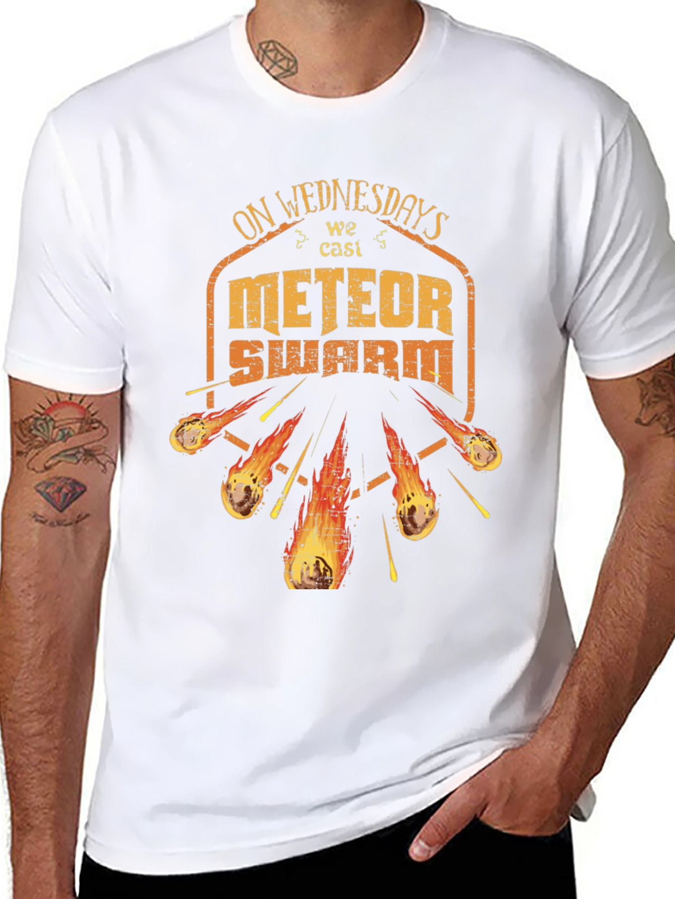 On Wednesdays We Cast Meteor Swarm Graphic T-Shirt