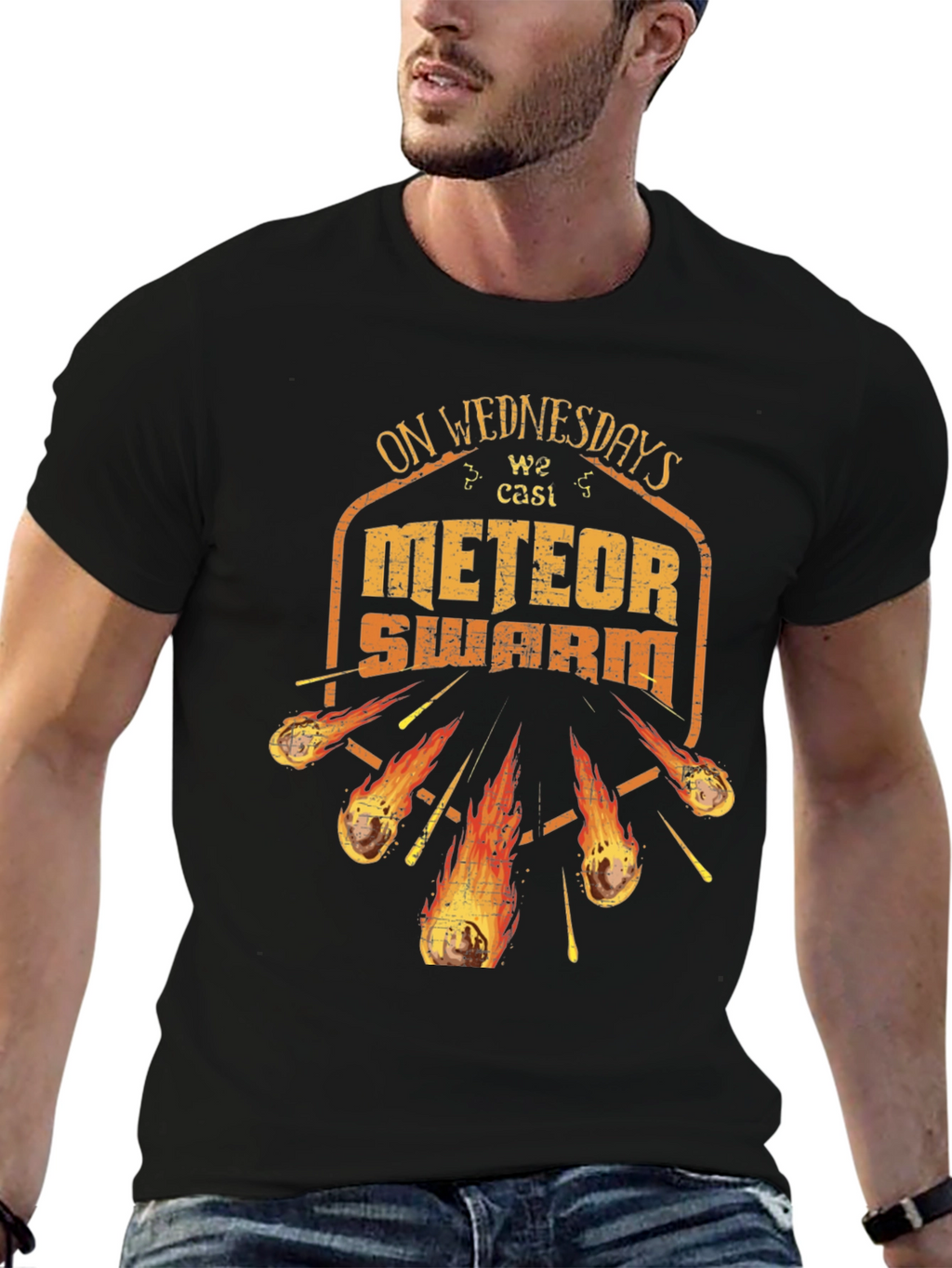 On Wednesdays We Cast Meteor Swarm Graphic T-Shirt