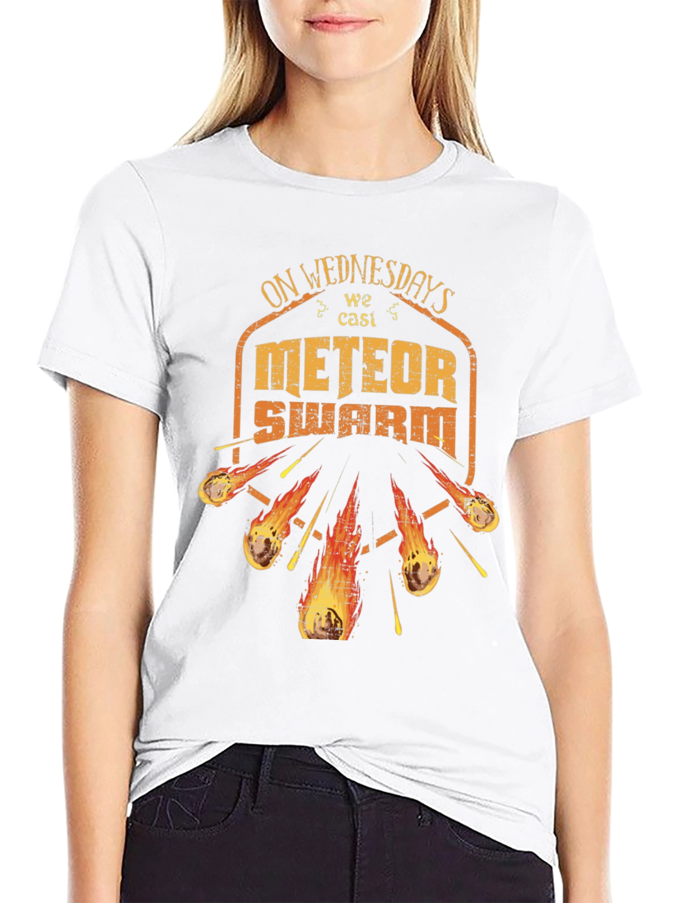 On Wednesdays We Cast Meteor Swarm Graphic T-Shirt