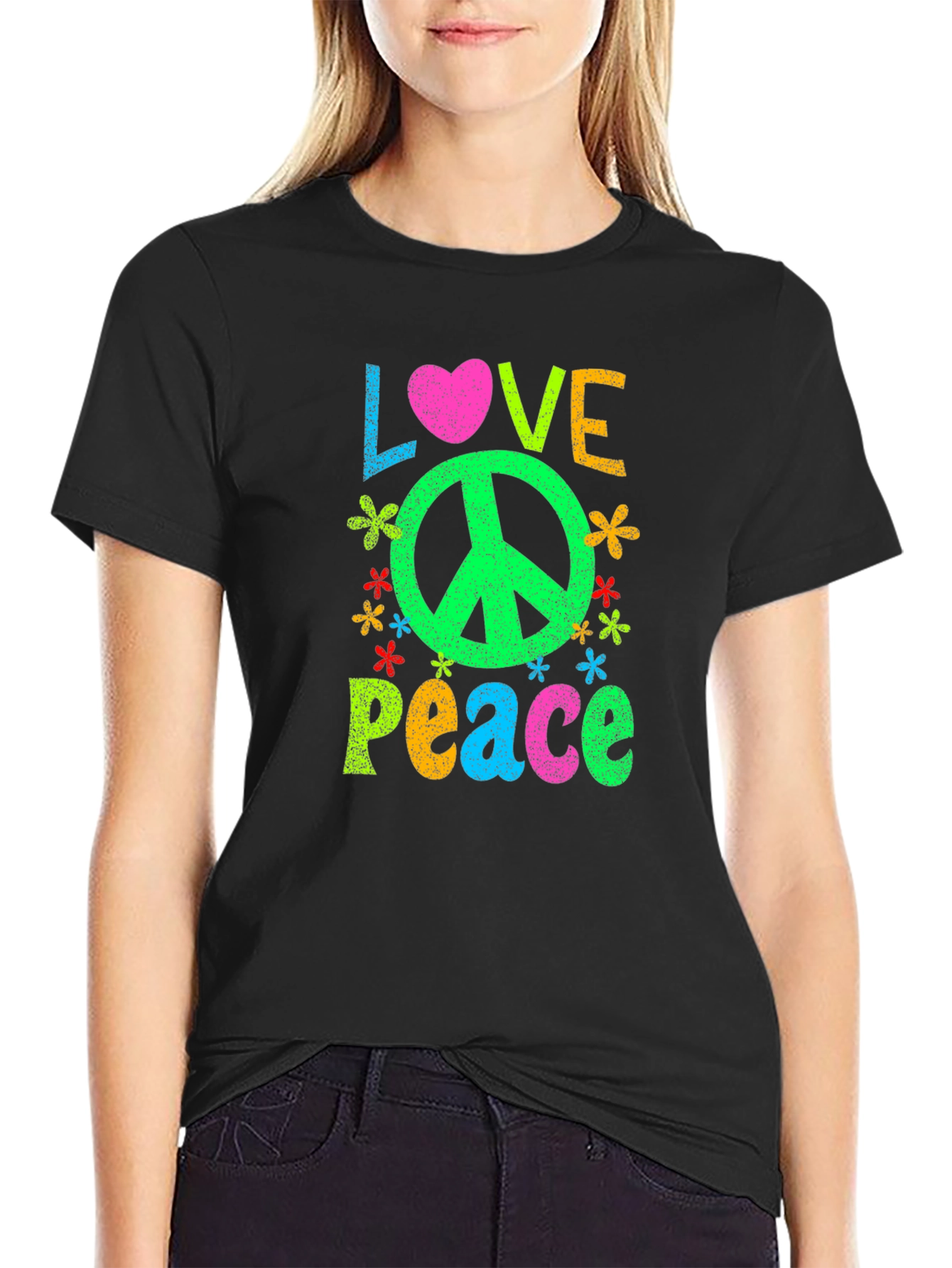Love and Peace Graphic T-Shirt
