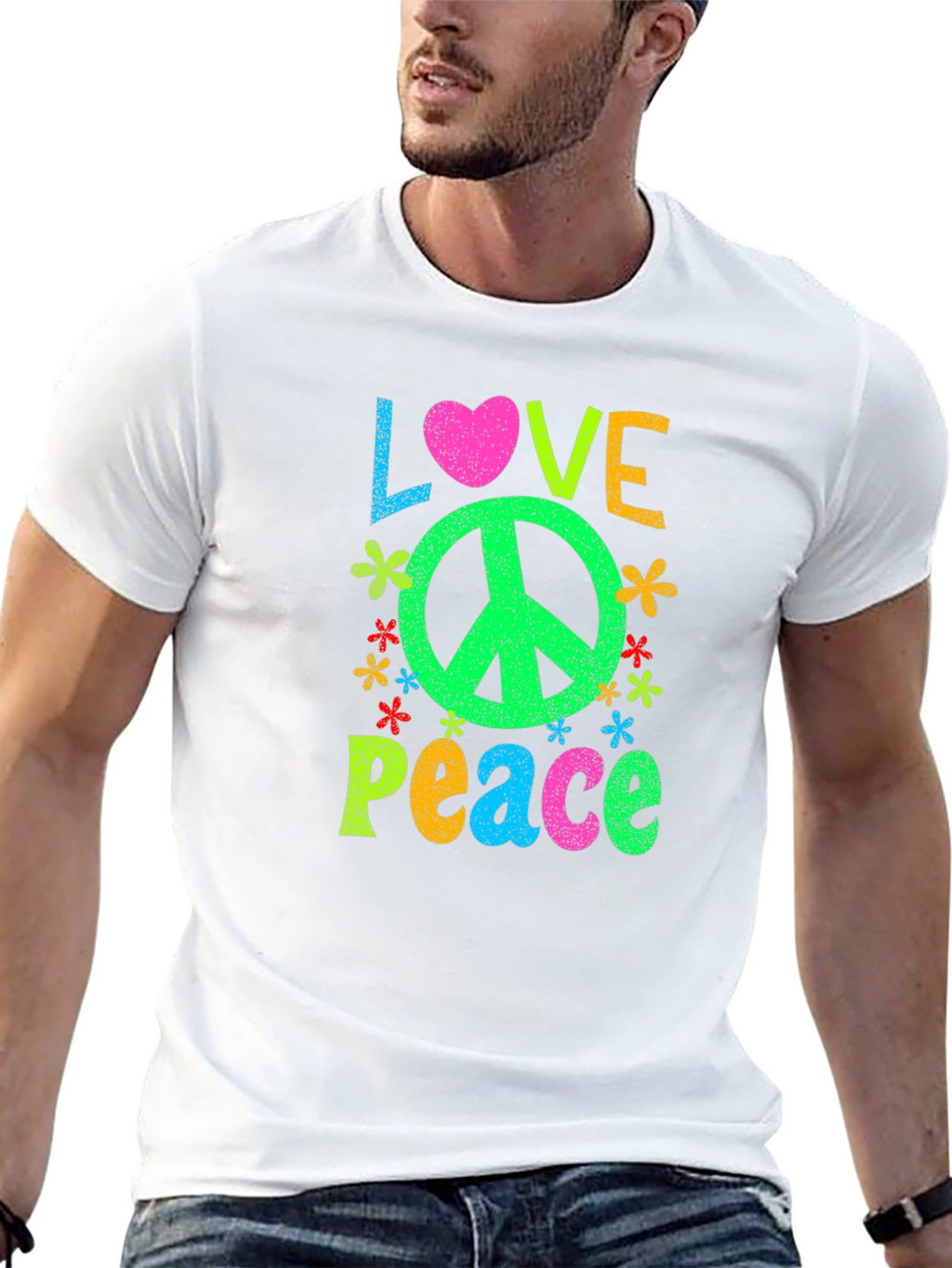 Love and Peace Graphic T-Shirt