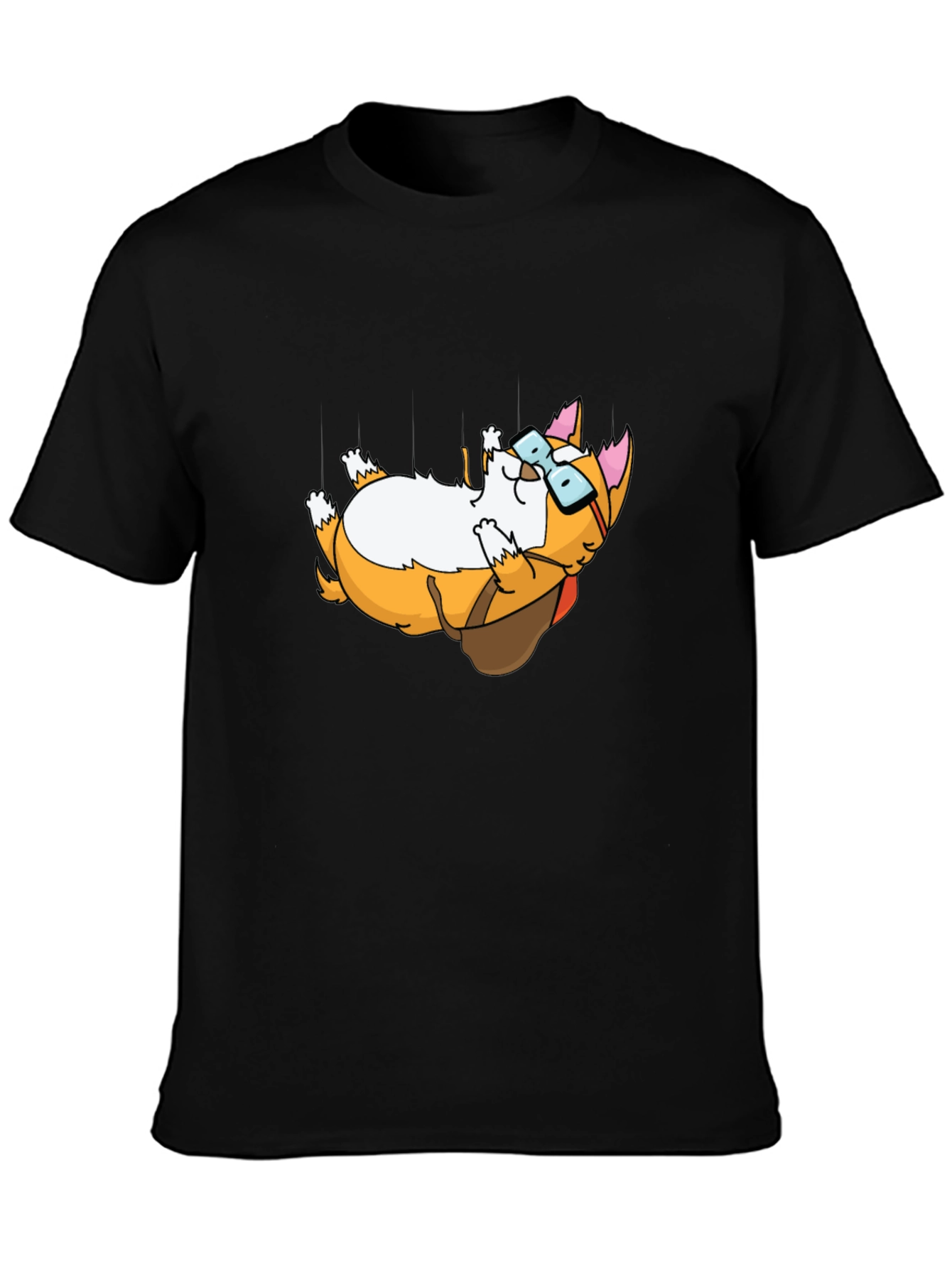Corgi T-Shirt - Cute Dog with Glasses Design