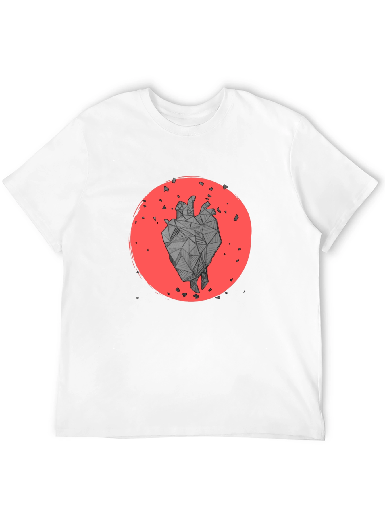 Geometric Heart Graphic T-Shirt