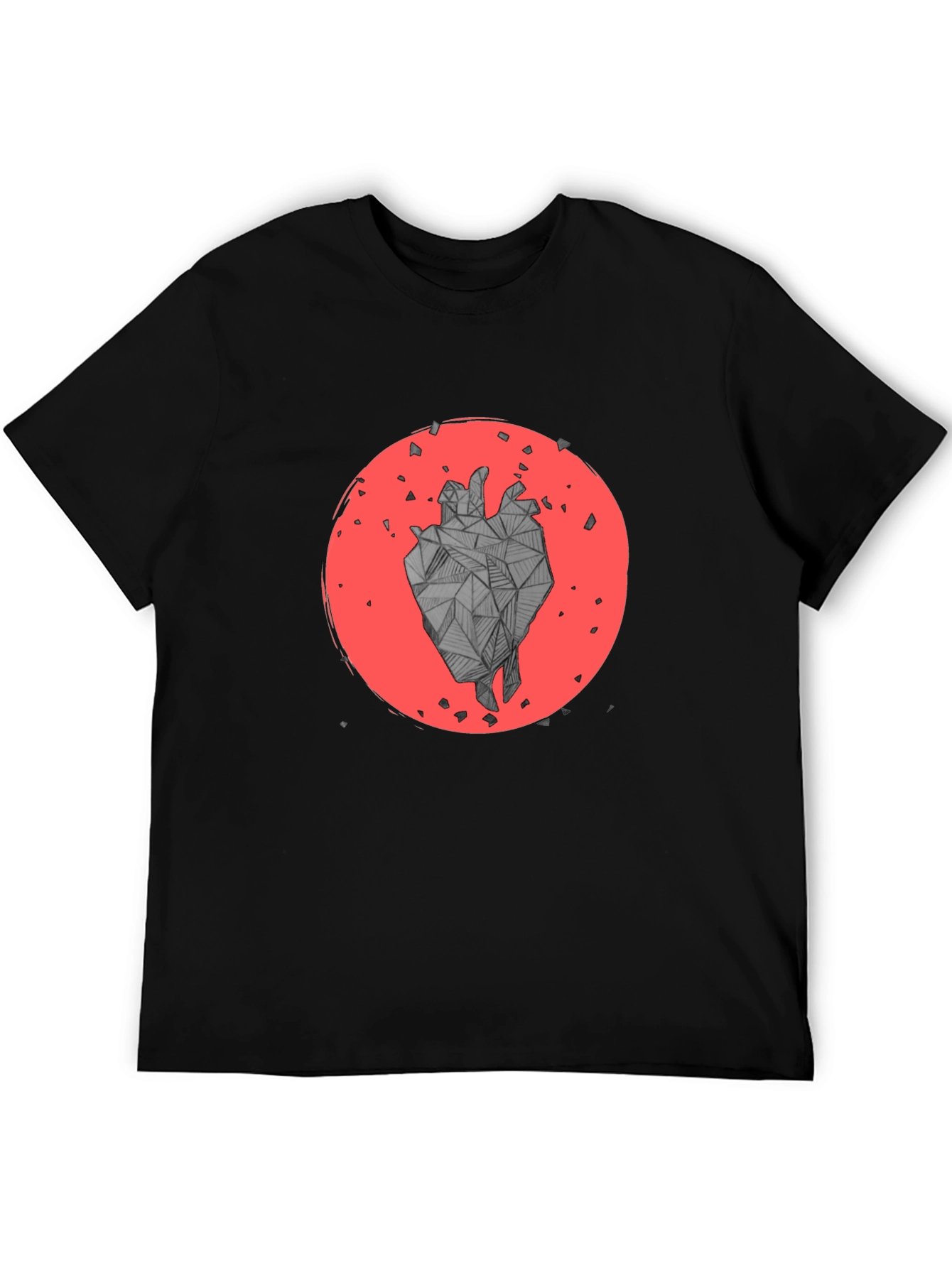 Geometric Heart Graphic T-Shirt