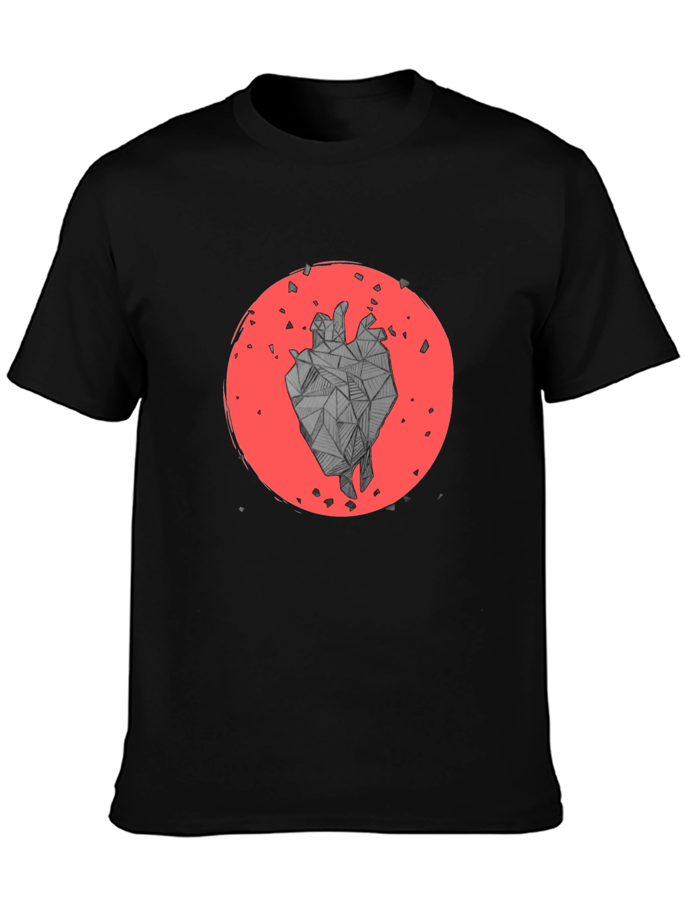 Geometric Heart Graphic T-Shirt