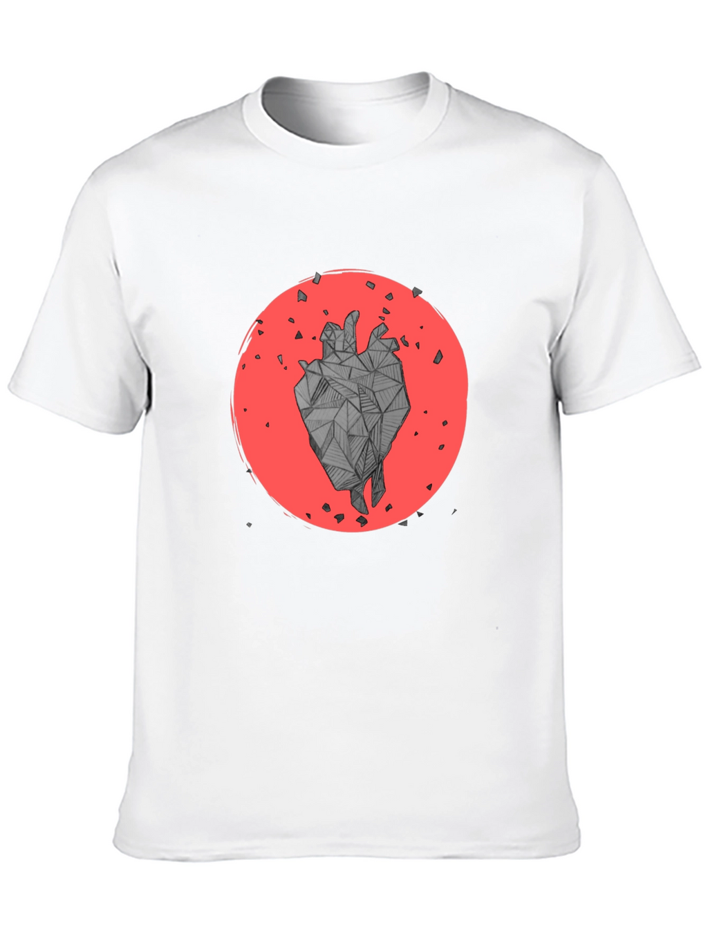 Geometric Heart Graphic T-Shirt