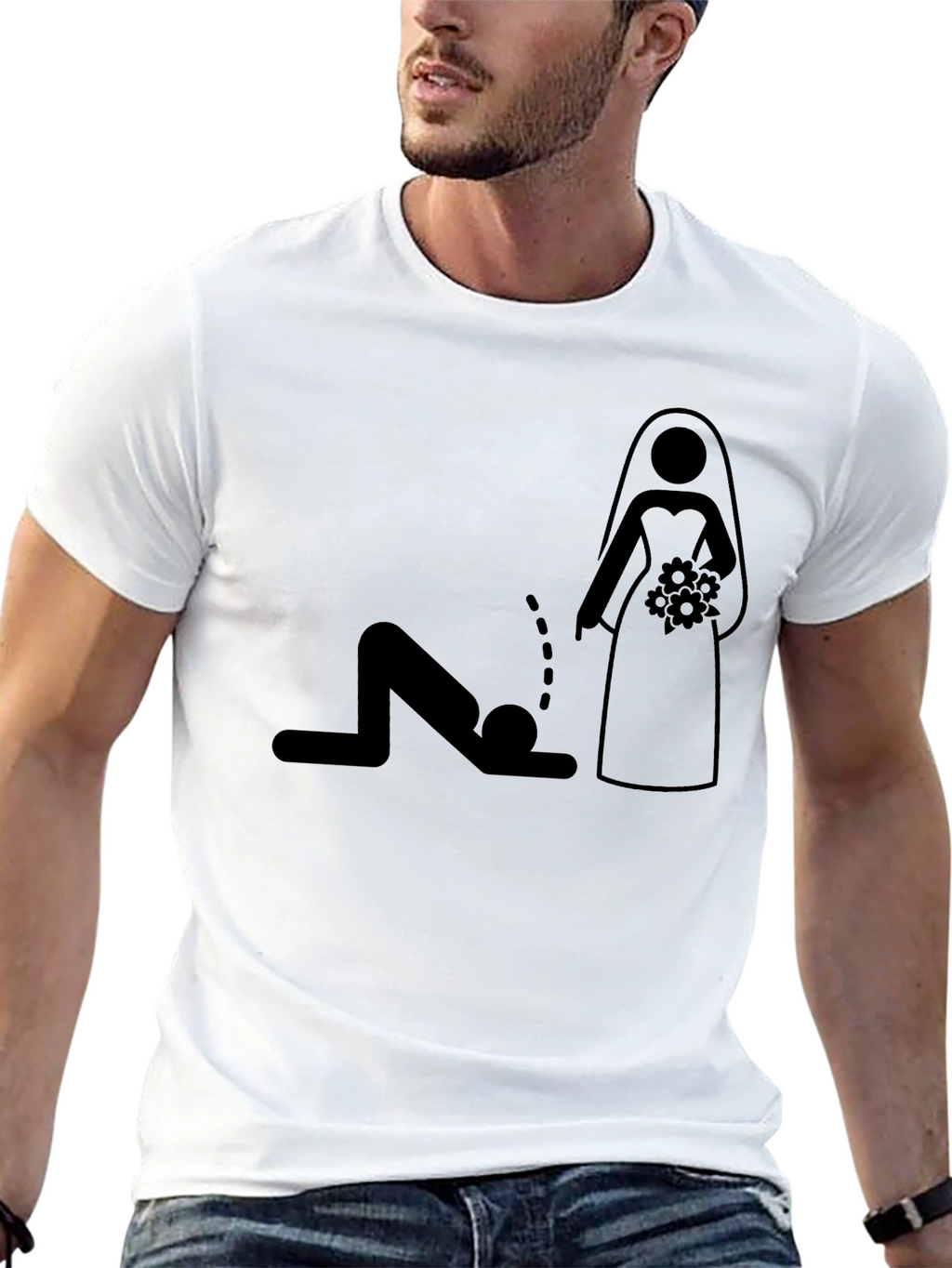 Funny Groom Stick Figure T-Shirt