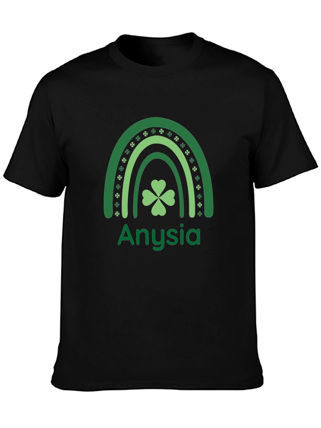 Anysia St. Patricks Day Shamrock Rainbow T-Shirt