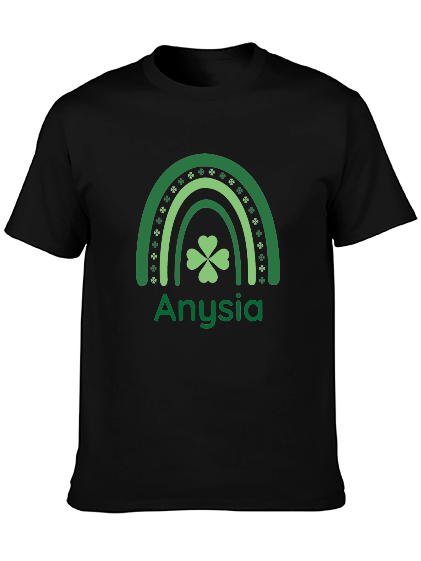 Anysia St. Patricks Day Shamrock Rainbow T-Shirt