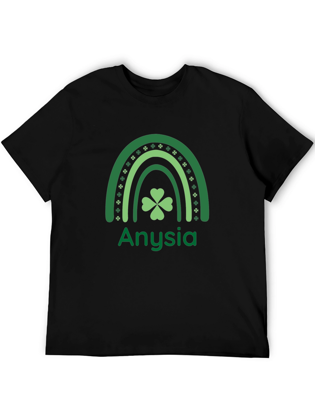 Anysia St. Patricks Day Shamrock Rainbow T-Shirt