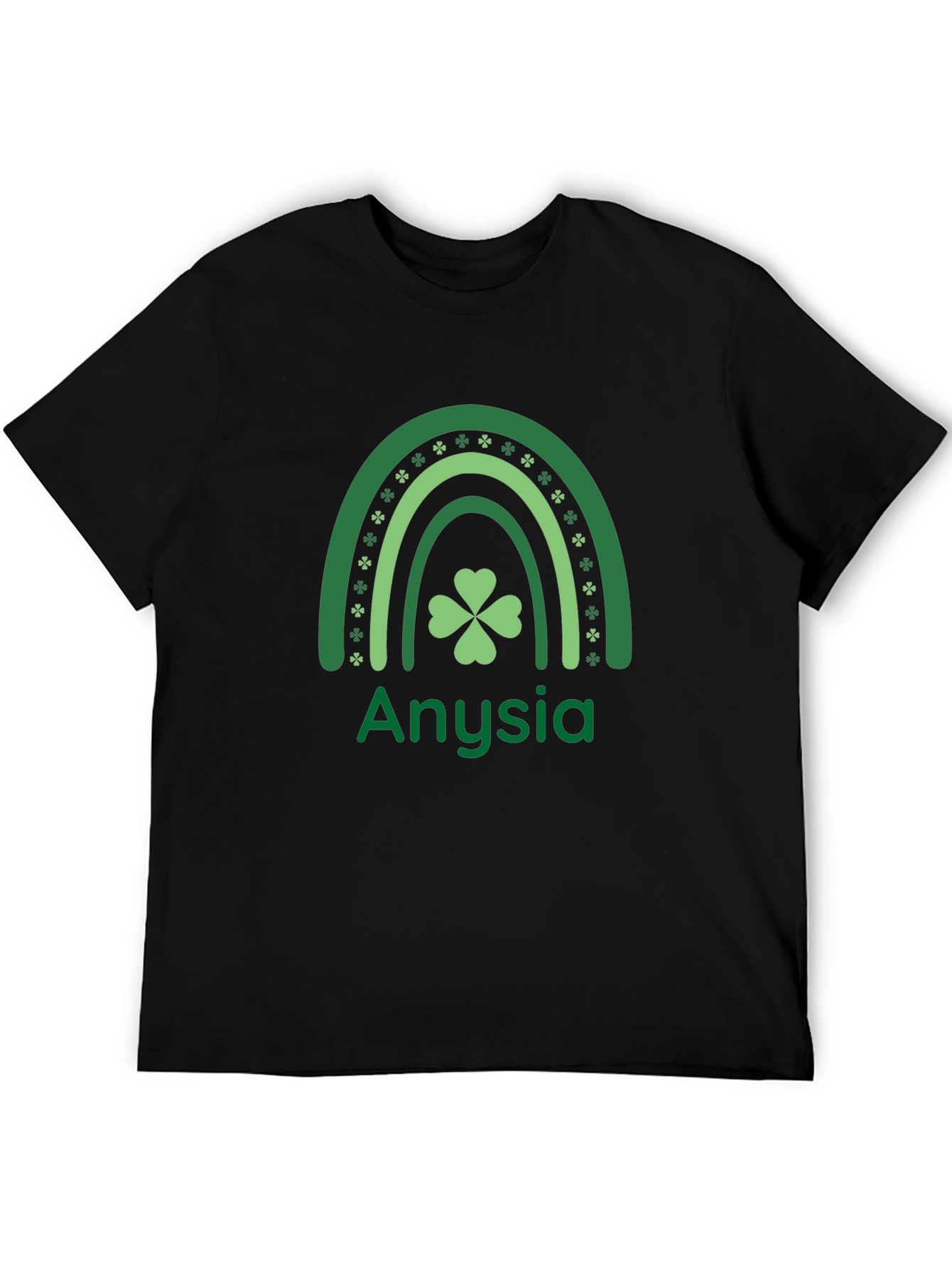 Anysia St. Patricks Day Shamrock Rainbow T-Shirt
