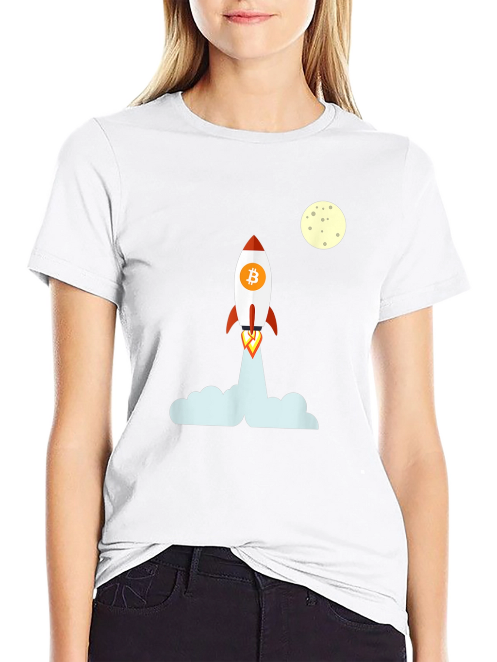 Bitcoin Rocket to the Moon T-Shirt