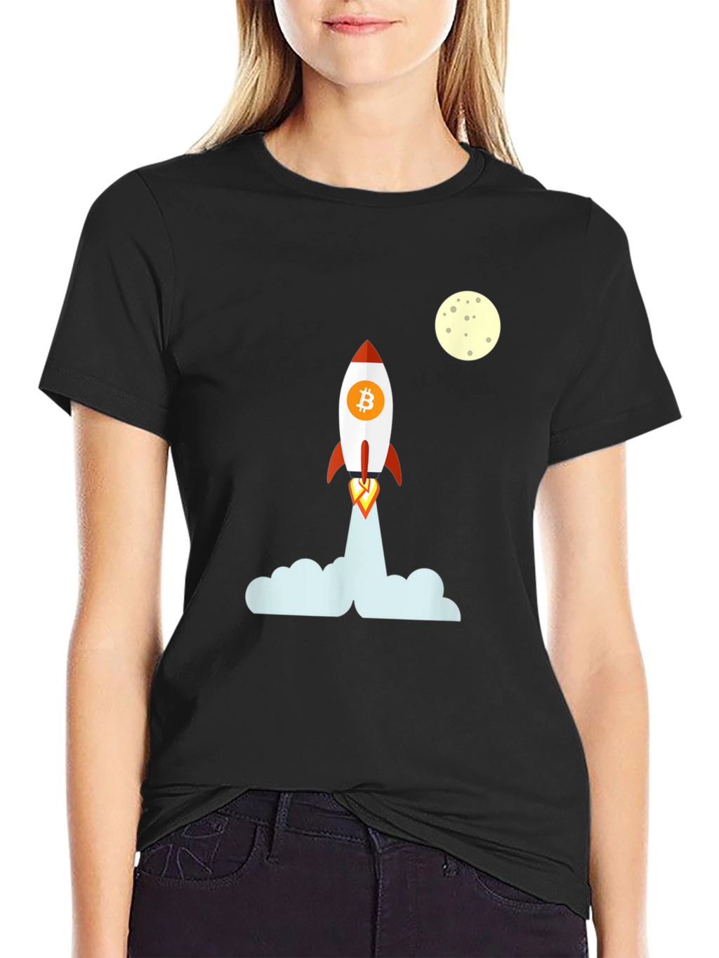 Bitcoin Rocket to the Moon T-Shirt