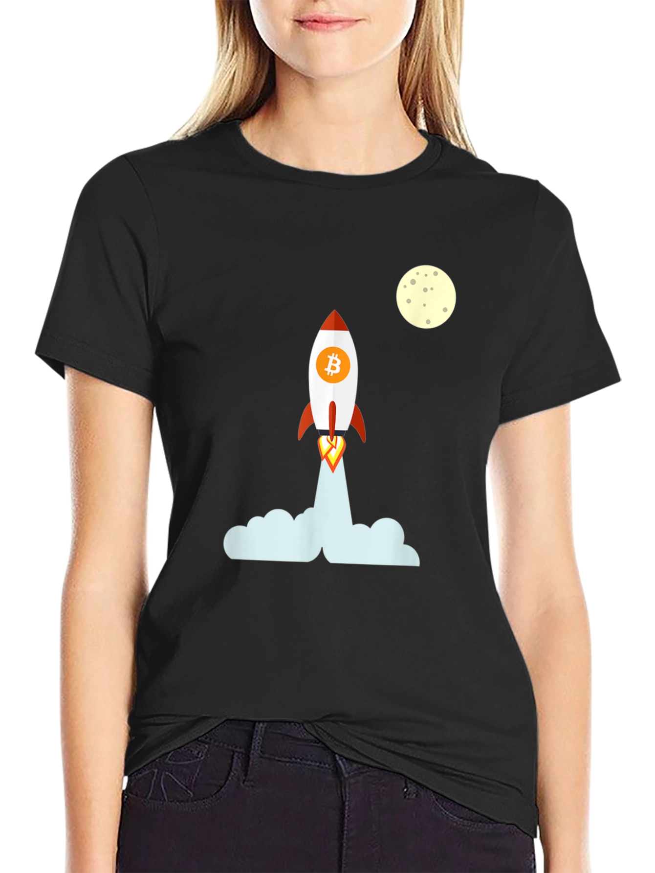 Bitcoin Rocket to the Moon T-Shirt