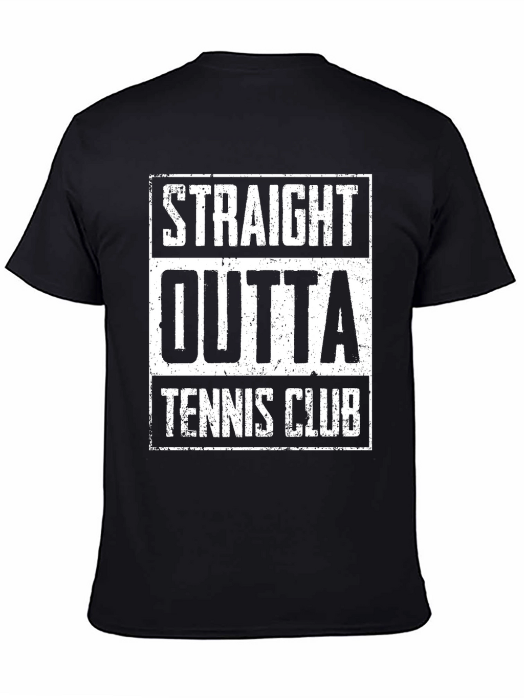 Straight Outta Tennis Club Black Graphic Tee