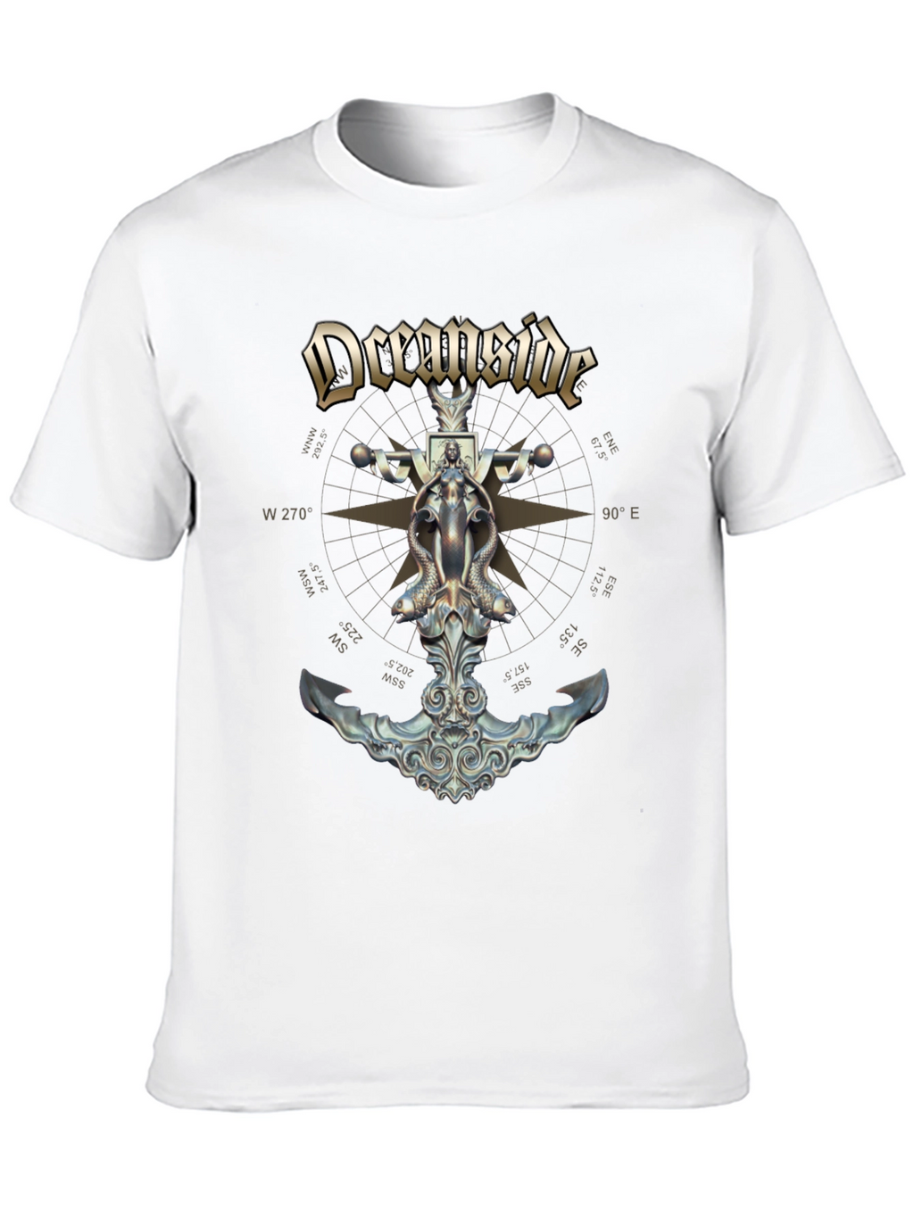 Oceanside Anchor Compass Graphic T-Shirt