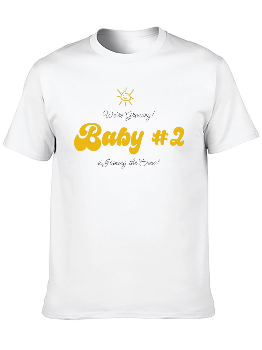 Baby #2 Announcement T-Shirt - Joining the Crew!