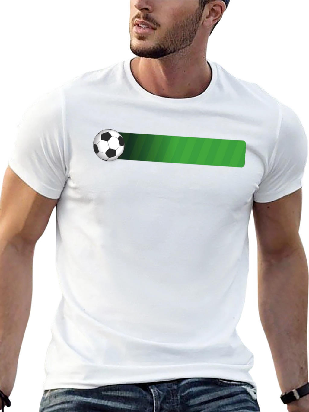 Soccer Ball T-Shirt - Black Cotton Tee