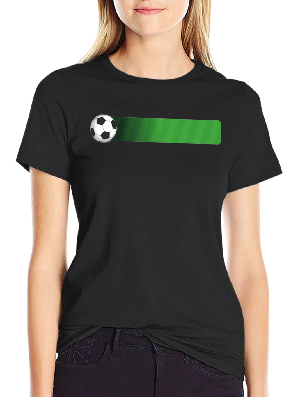 Soccer Ball T-Shirt - Black Cotton Tee