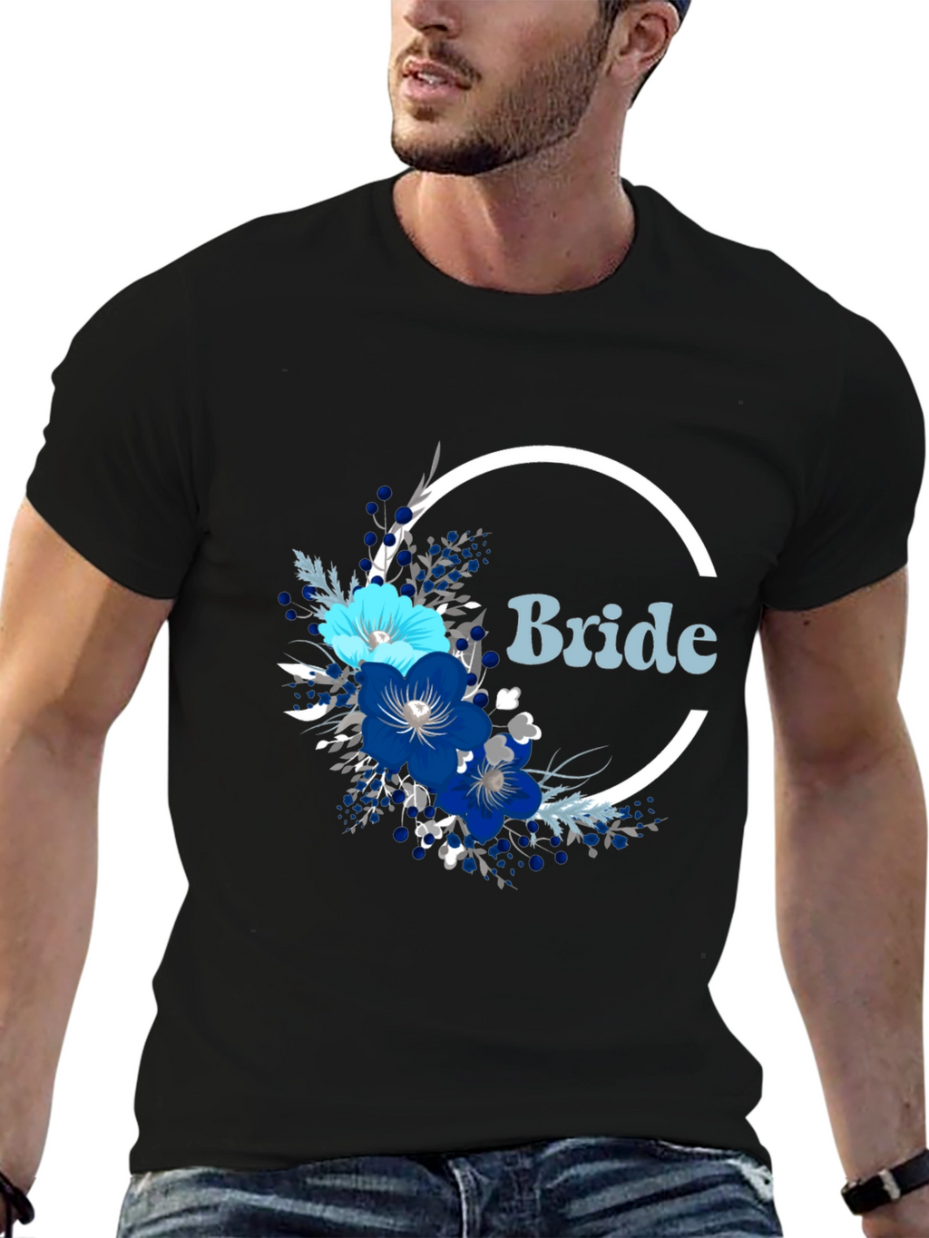 Bride Floral T-Shirt - Modern Wedding Apparel