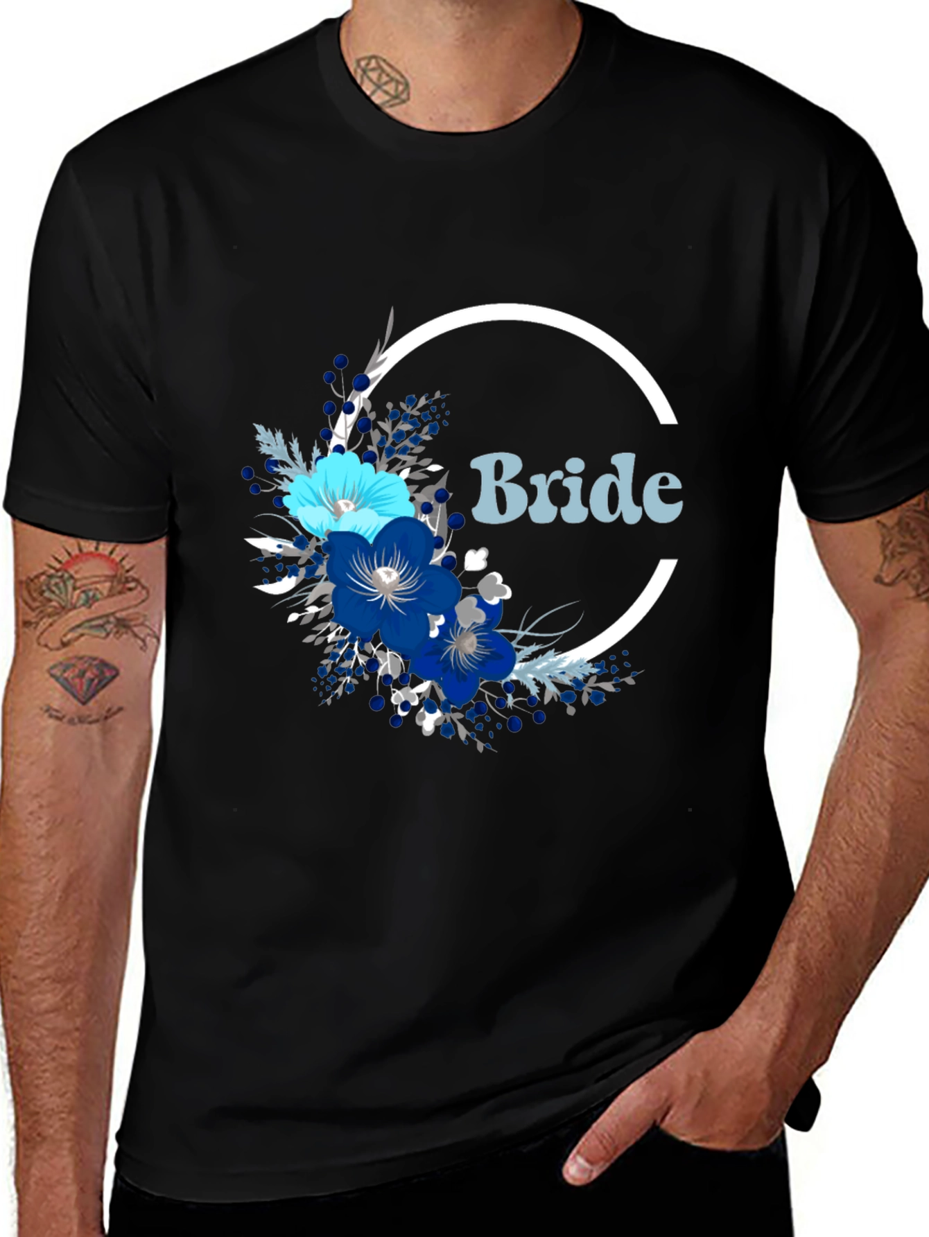 Bride Floral T-Shirt - Modern Wedding Apparel