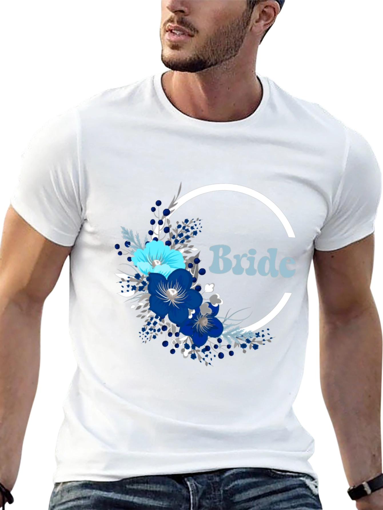 Bride Floral T-Shirt - Modern Wedding Apparel
