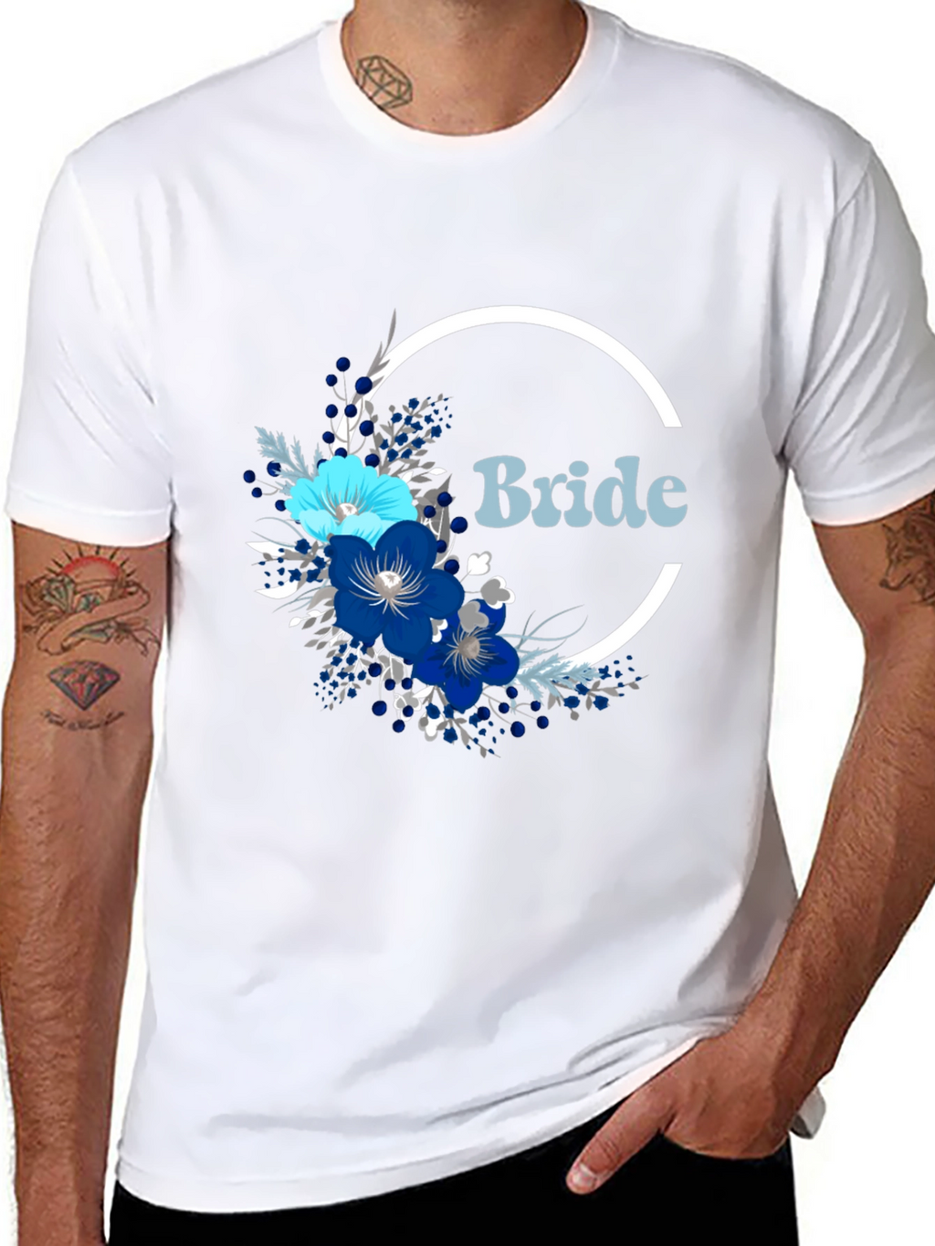Bride Floral T-Shirt - Modern Wedding Apparel