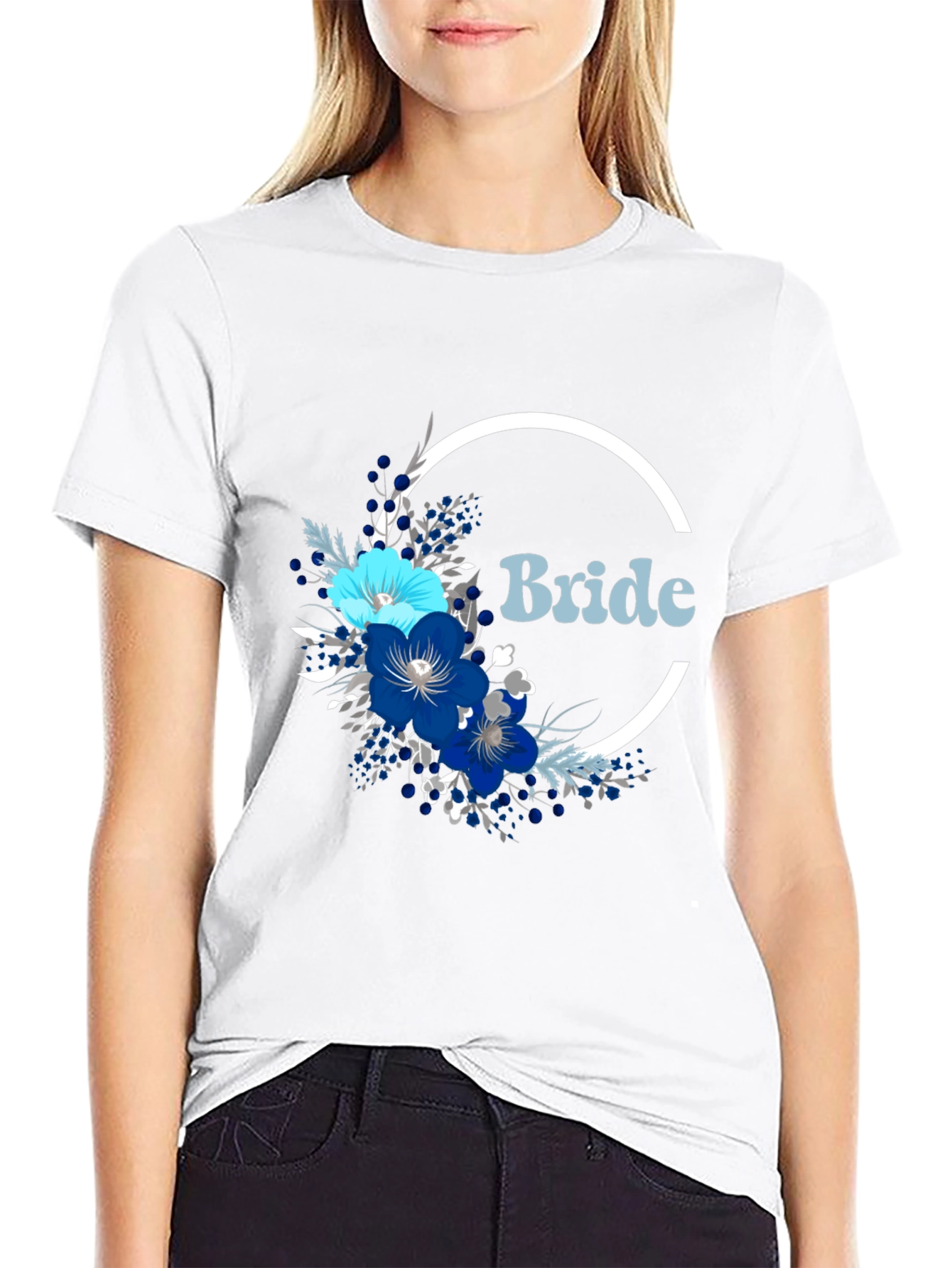 Bride Floral T-Shirt - Modern Wedding Apparel