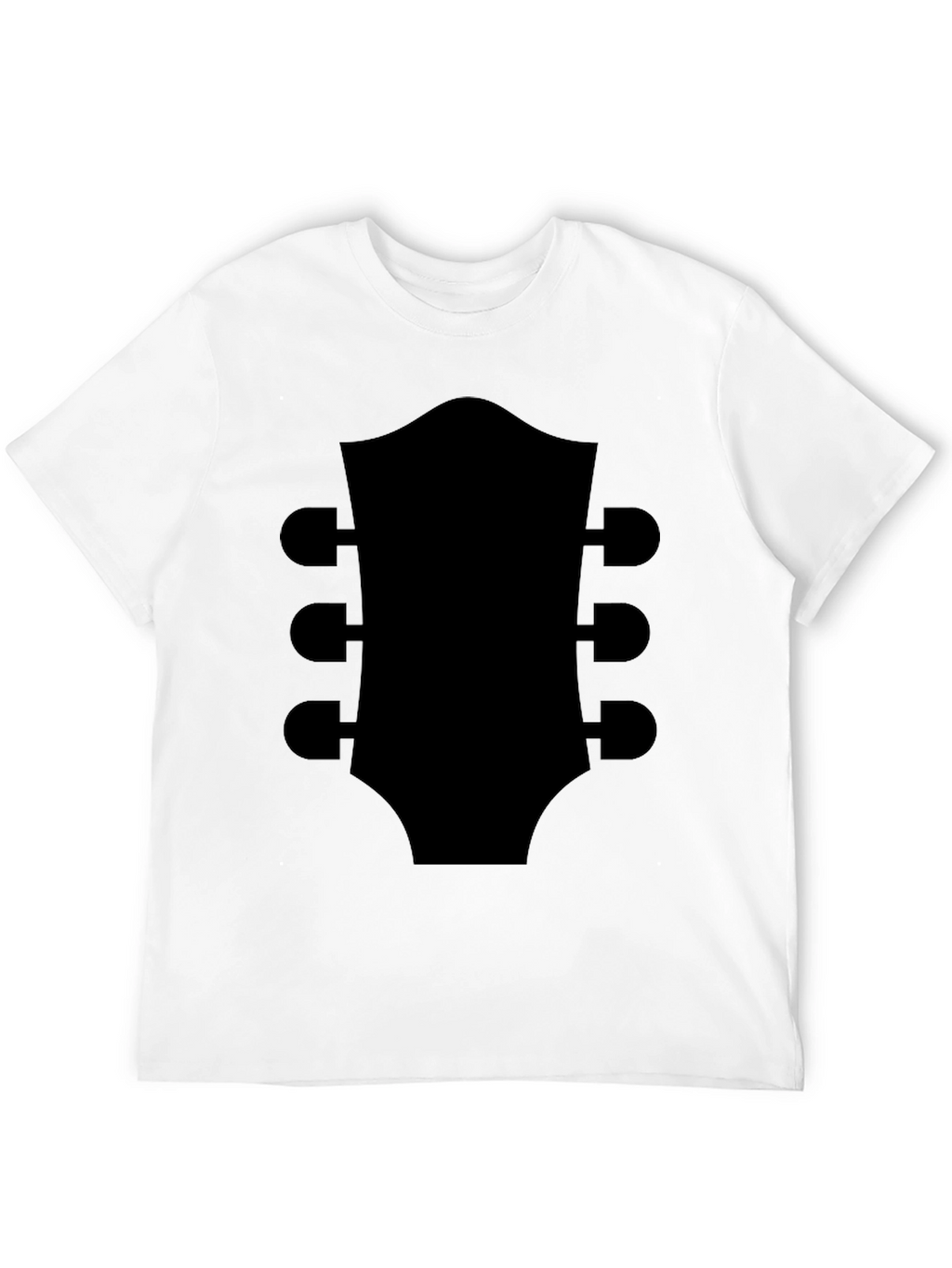 Guitar Headstock Graphic Tee - Musicians Black T-Shirt