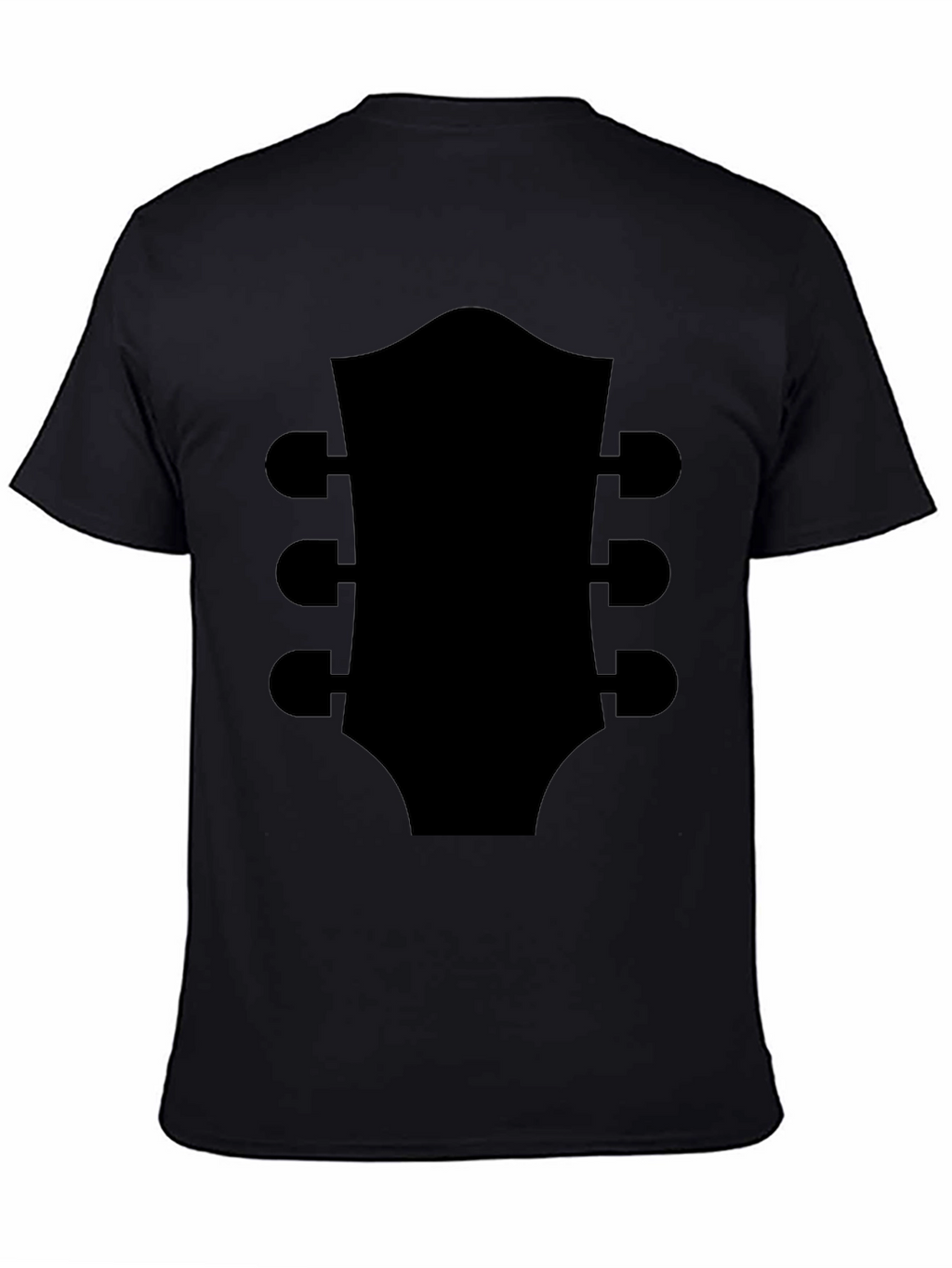 Guitar Headstock Graphic Tee - Musicians Black T-Shirt