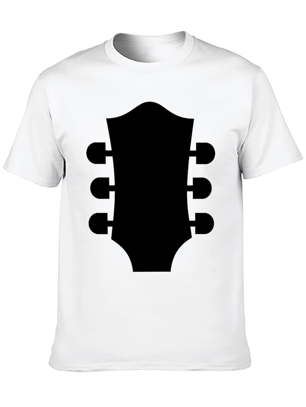 Guitar Headstock Graphic Tee - Musicians Black T-Shirt
