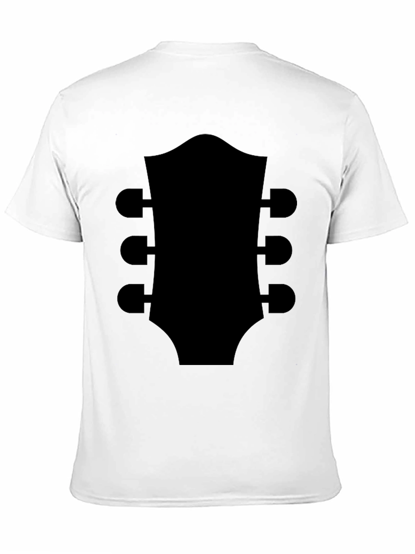 Guitar Headstock Graphic Tee - Musicians Black T-Shirt