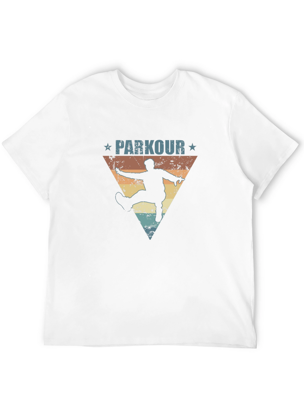 Parkour Retro Graphic Tee - Athletic Black T-Shirt